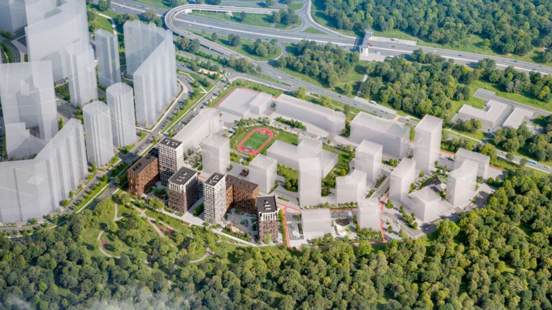 ЖК в Москве вид сверху