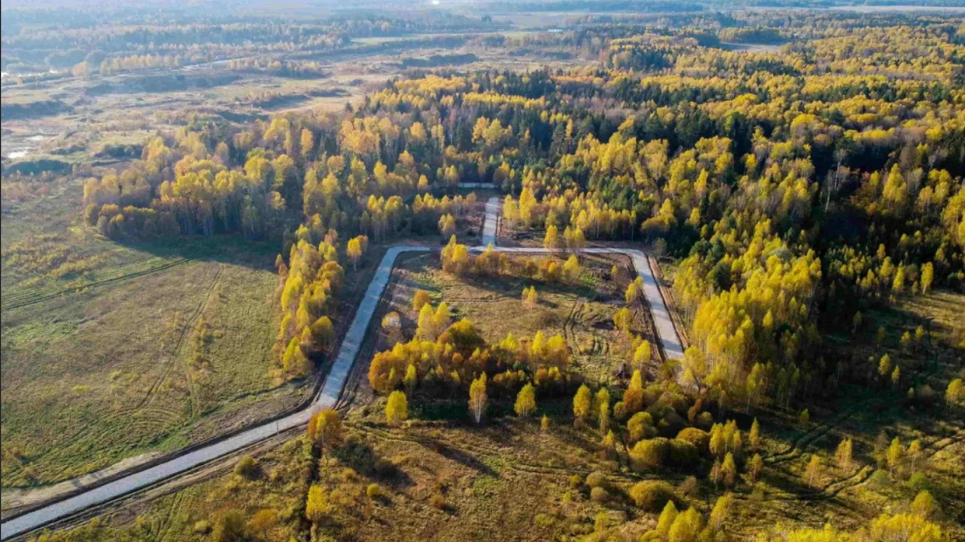 Вид сверху на поселок