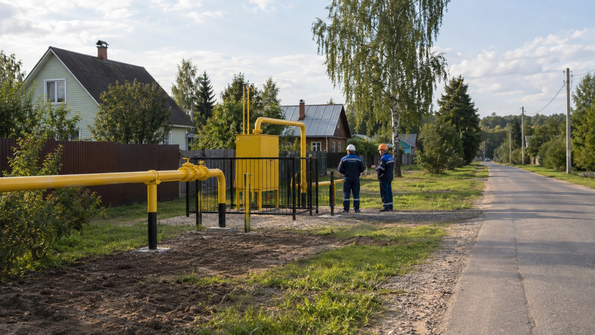 В Серпуховском округе завершили строительство газопровода к деревне Костино
