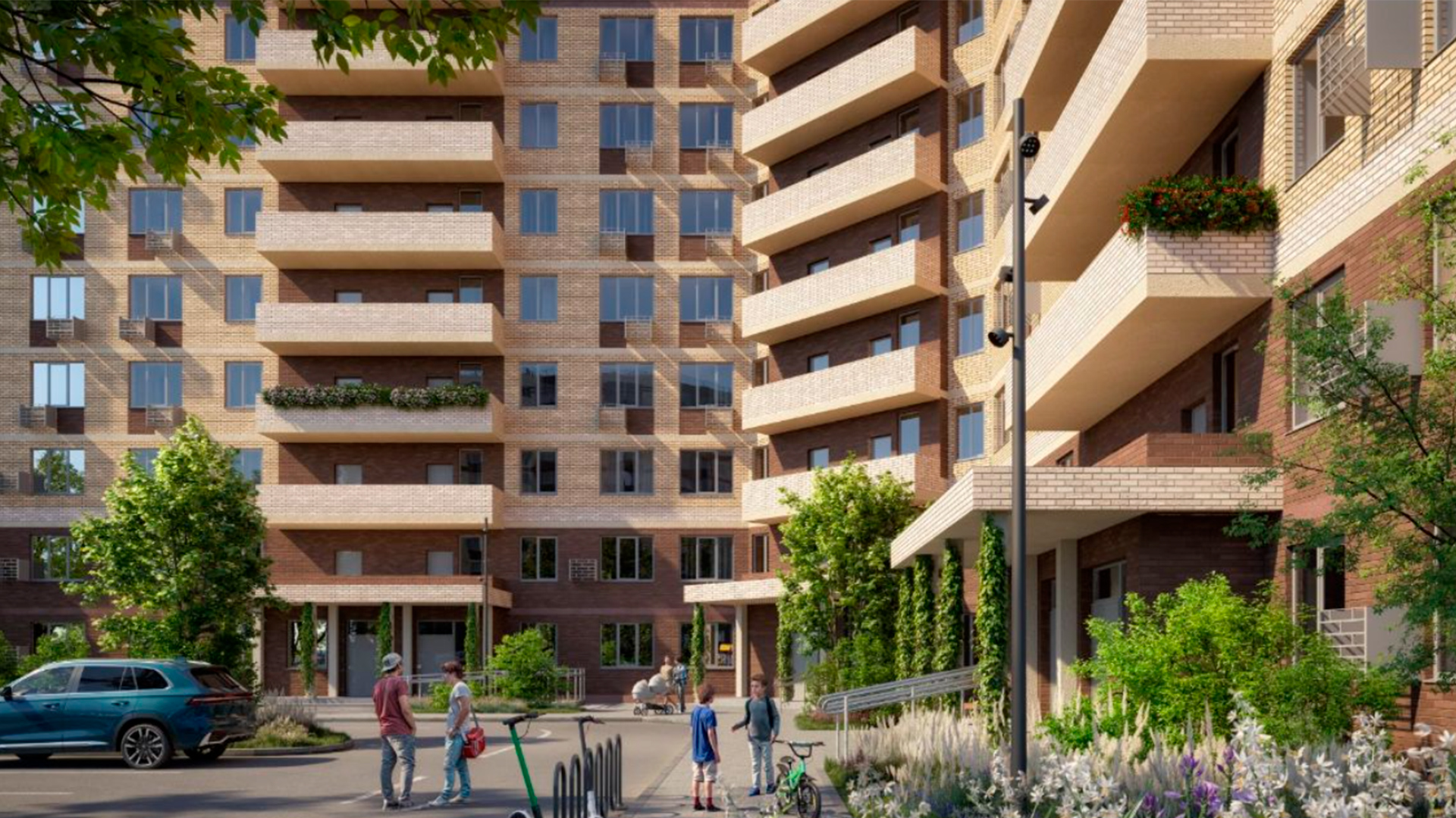 Внутренний двор в жилом комлексе