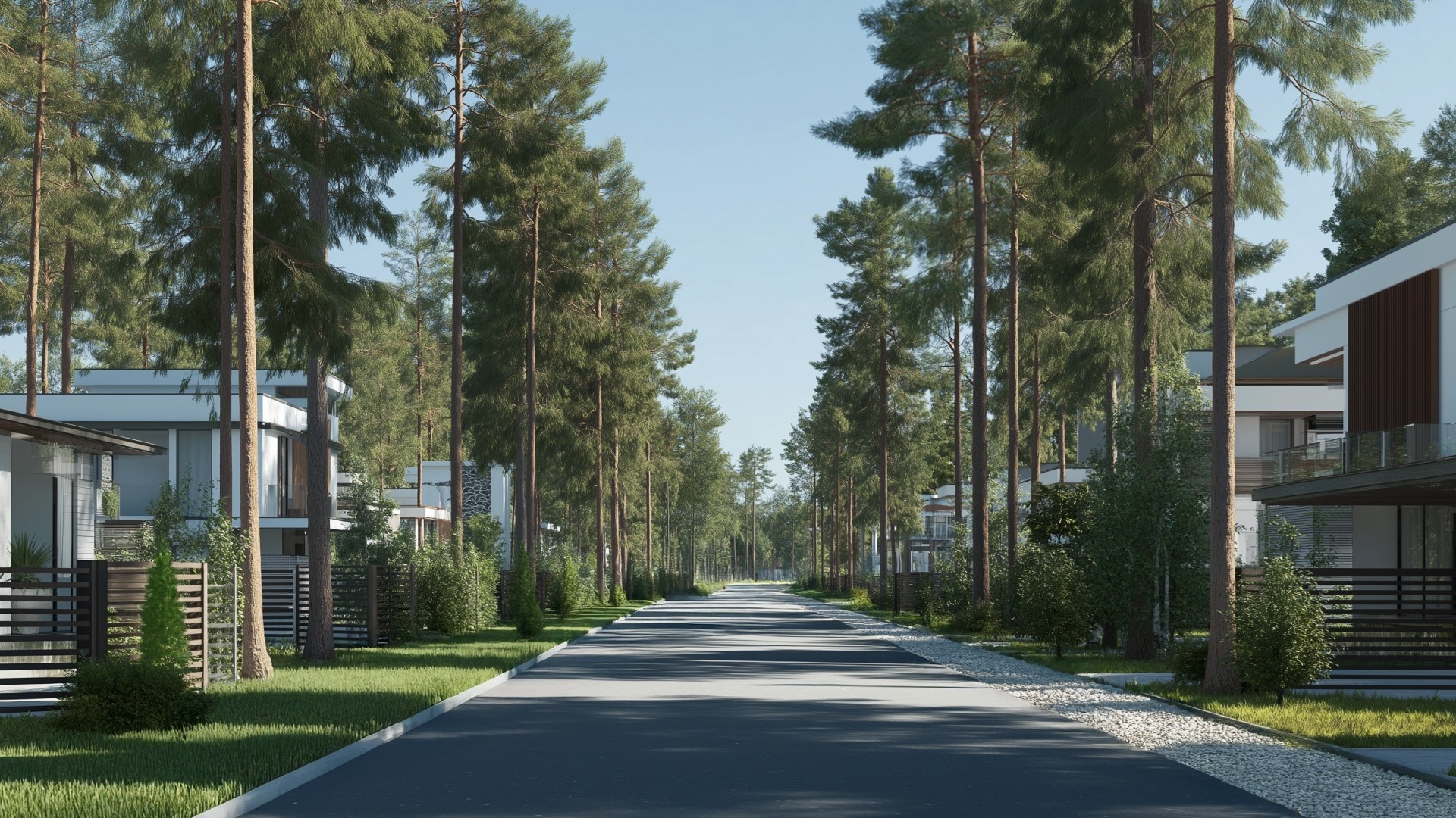 Дорога внутри поселка