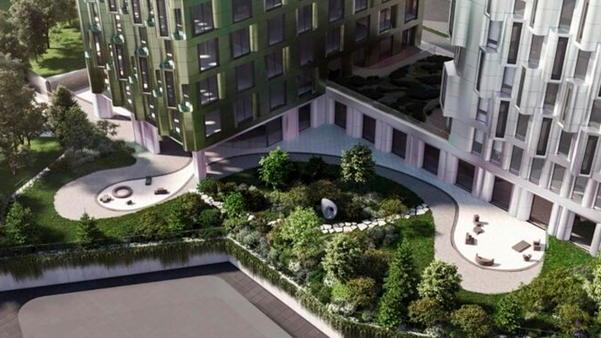 Благоустроенный двор