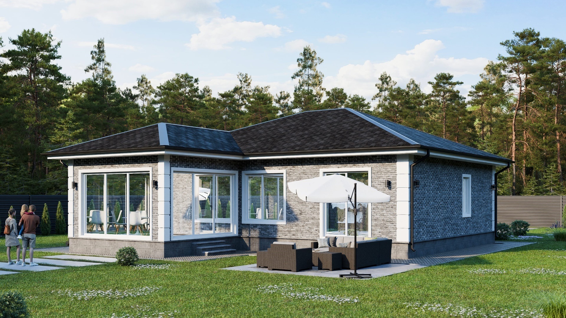 Задний двор дома