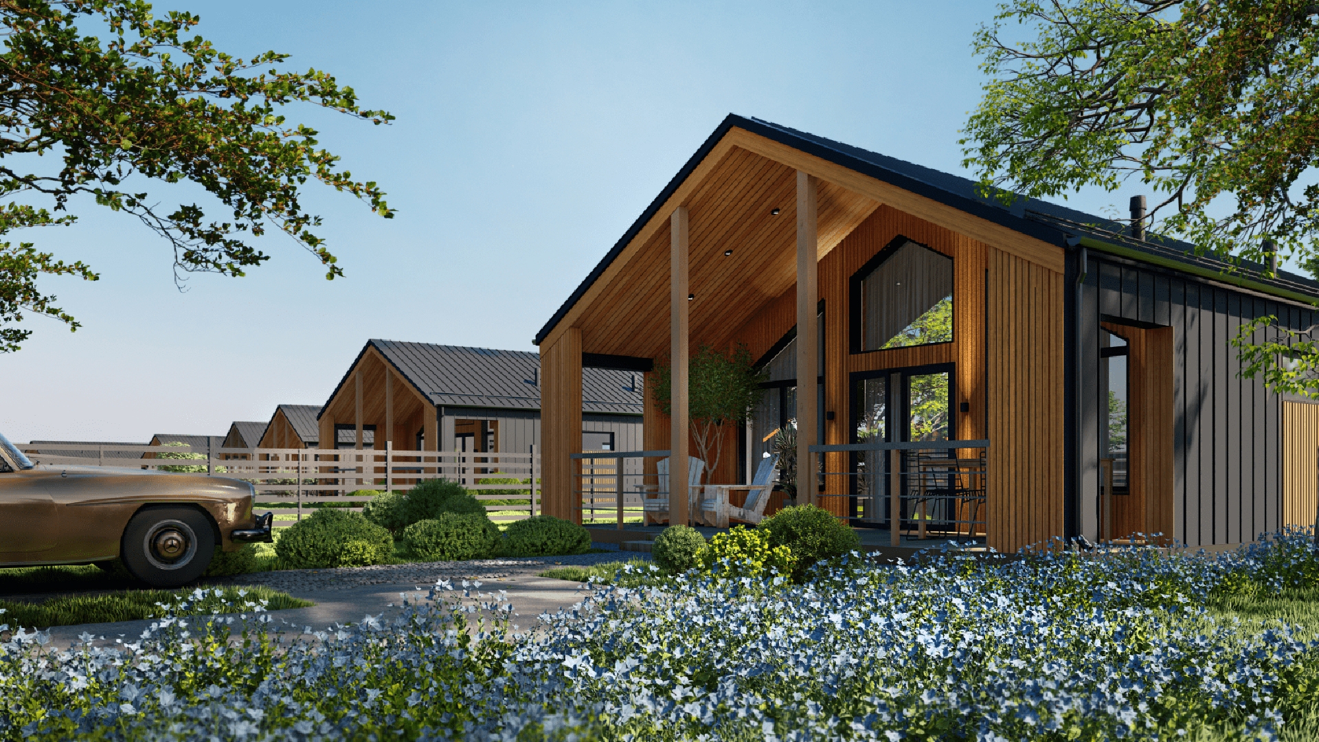 Уютные дома в поселке