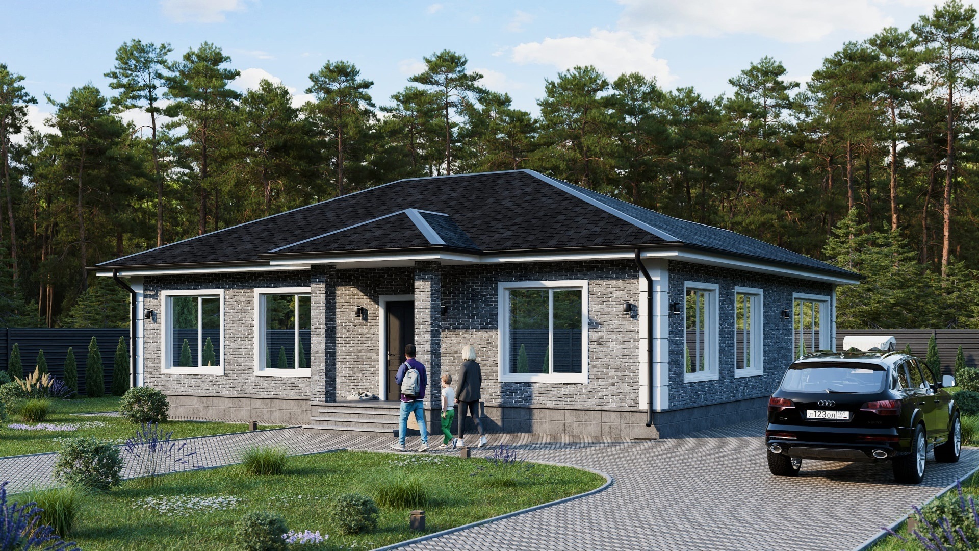 Вариант одноэтажного дома