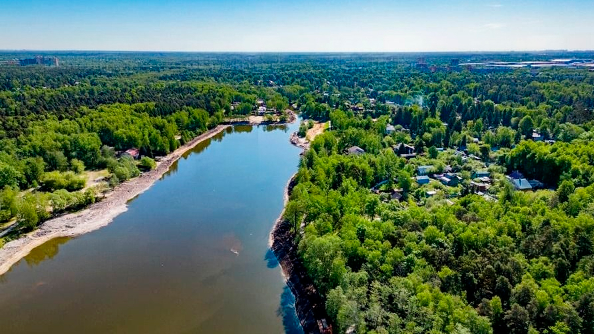 Коттеджный посёлок вид сверху