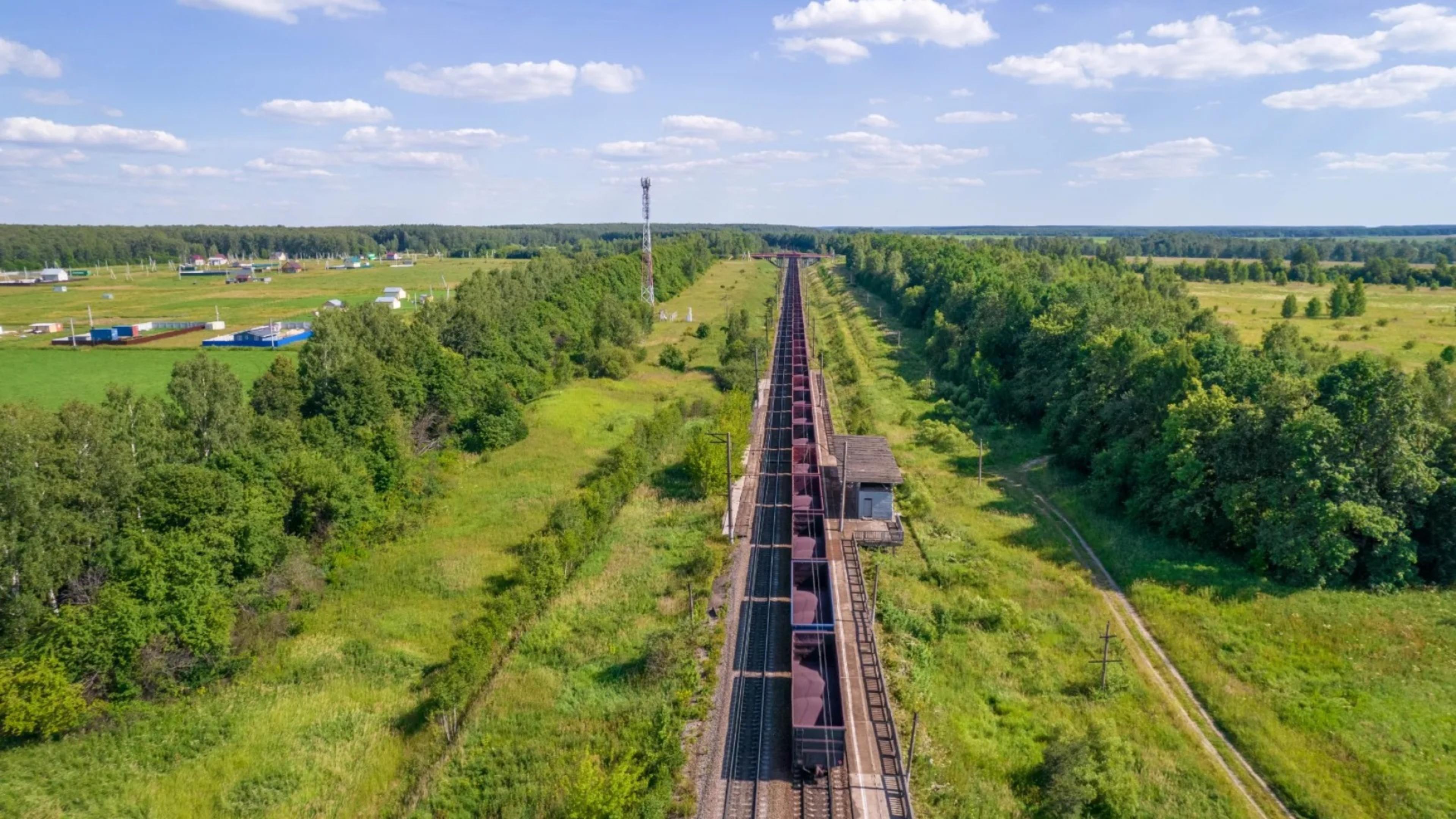 Вид сверху на поселок