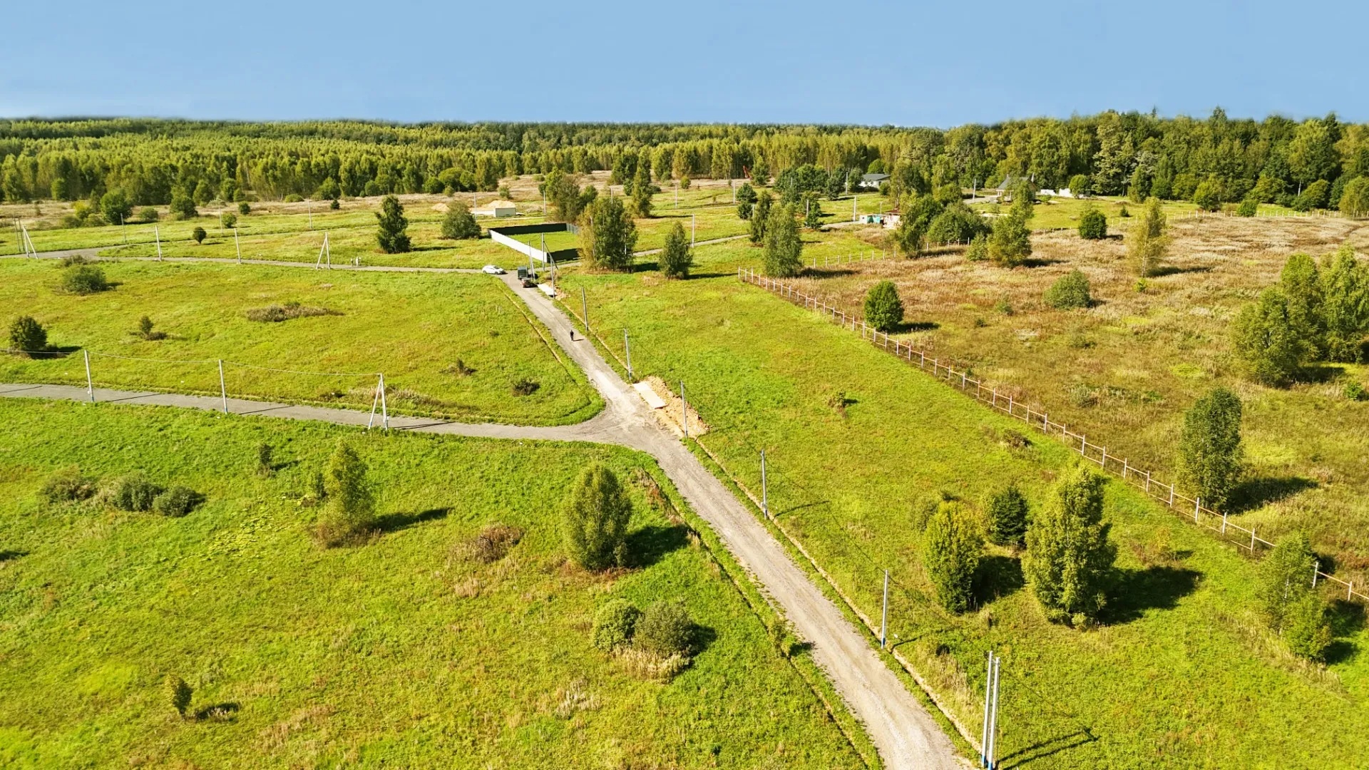 Вид сверху на поселок