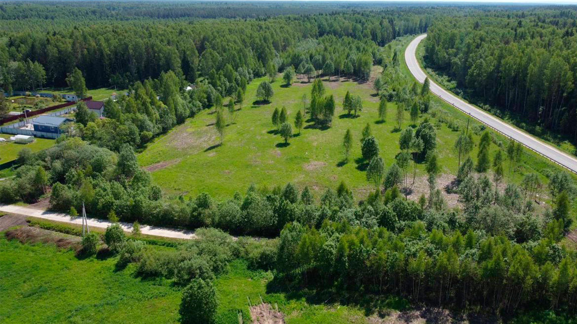 Дачный поселок вид сверху