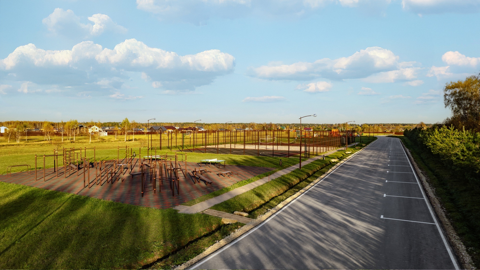 Живописная спортивная площадка