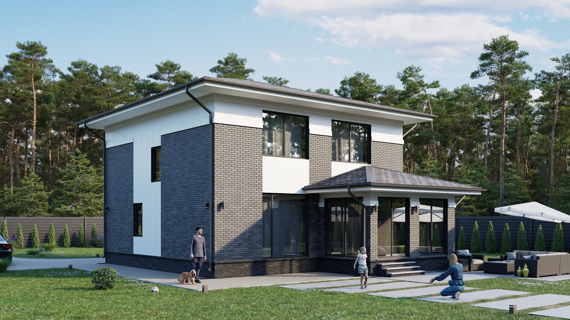 Дом с крыльцом