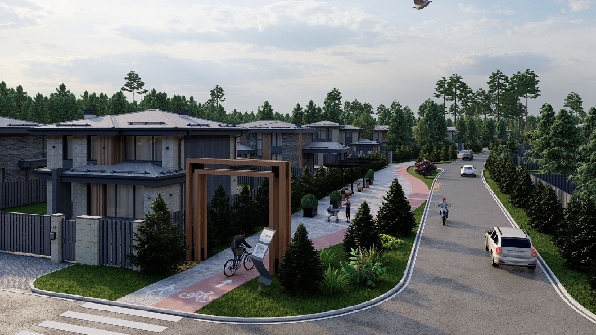 Прогулочные и велосипедные дорожки