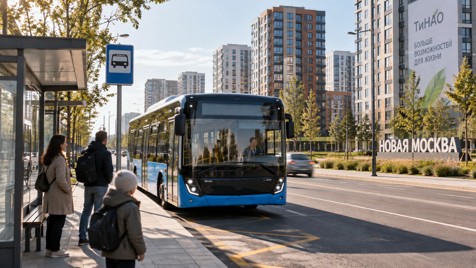 В Новой Москве запустили восемь новых автобусных маршрутов в ТиНАО