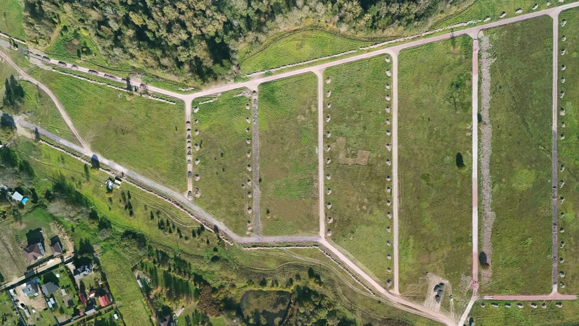 Вид сверху на участки