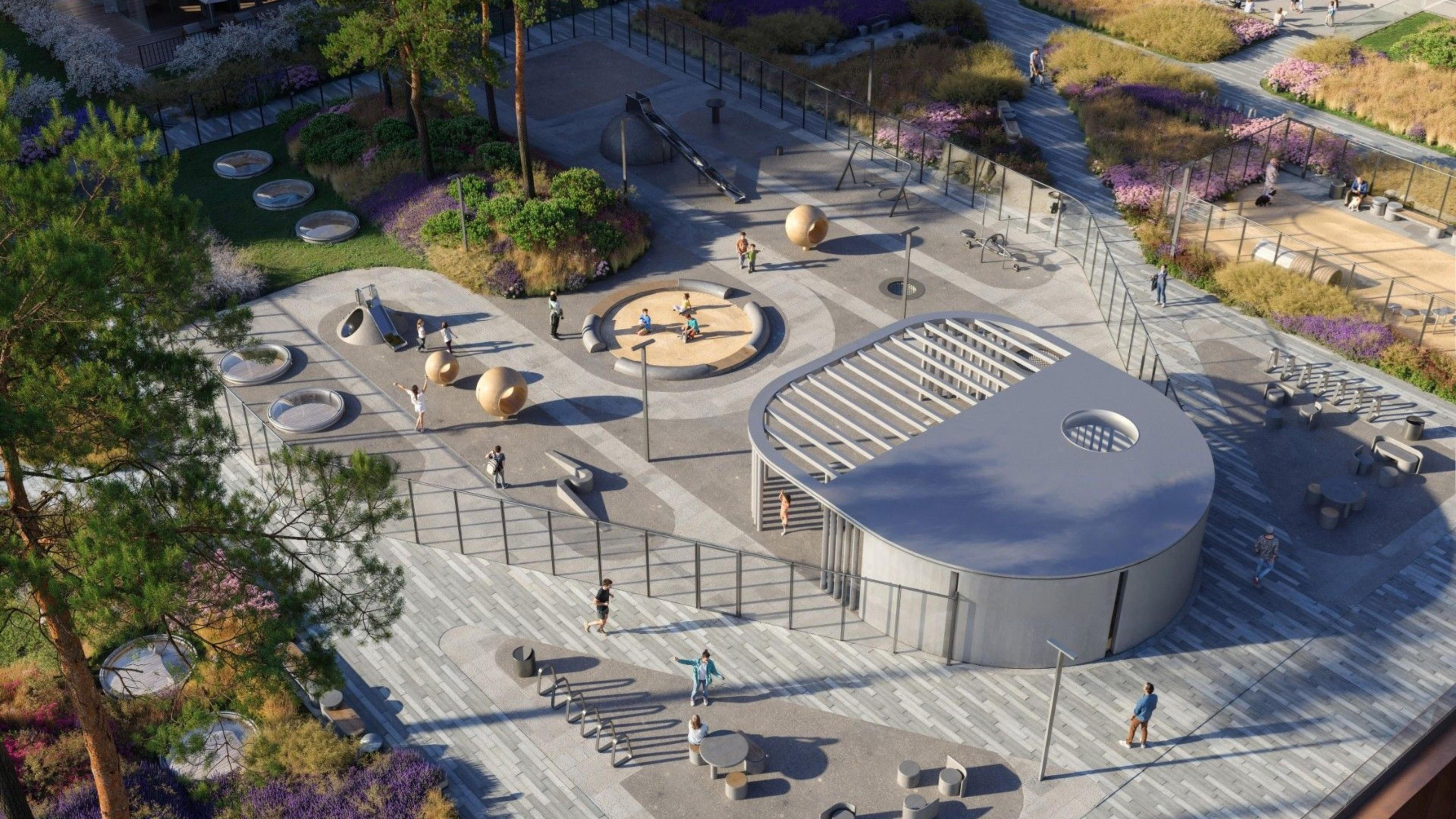 Внутренний двор с зоной отдыха