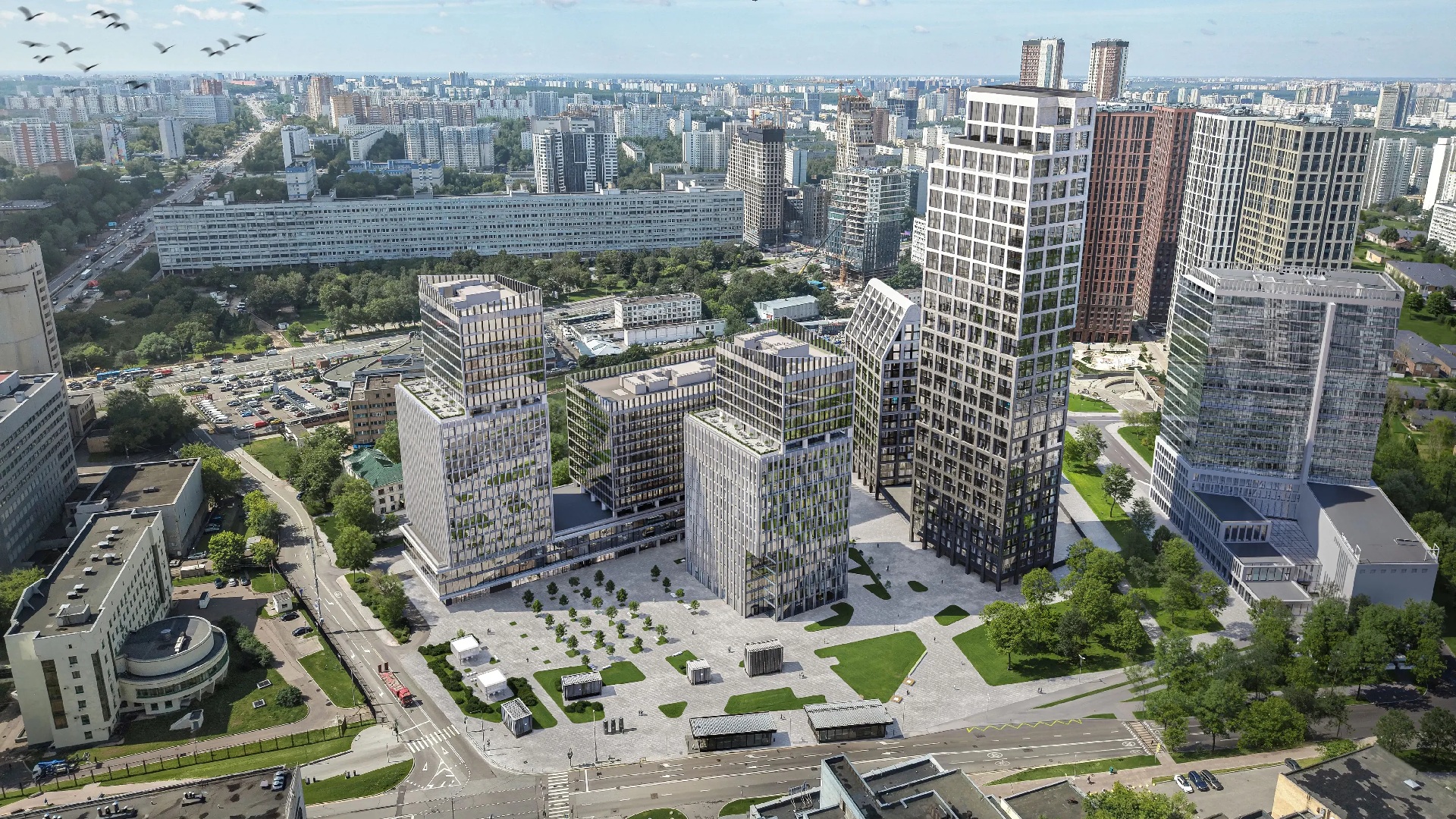 Вид сверху на ЖК