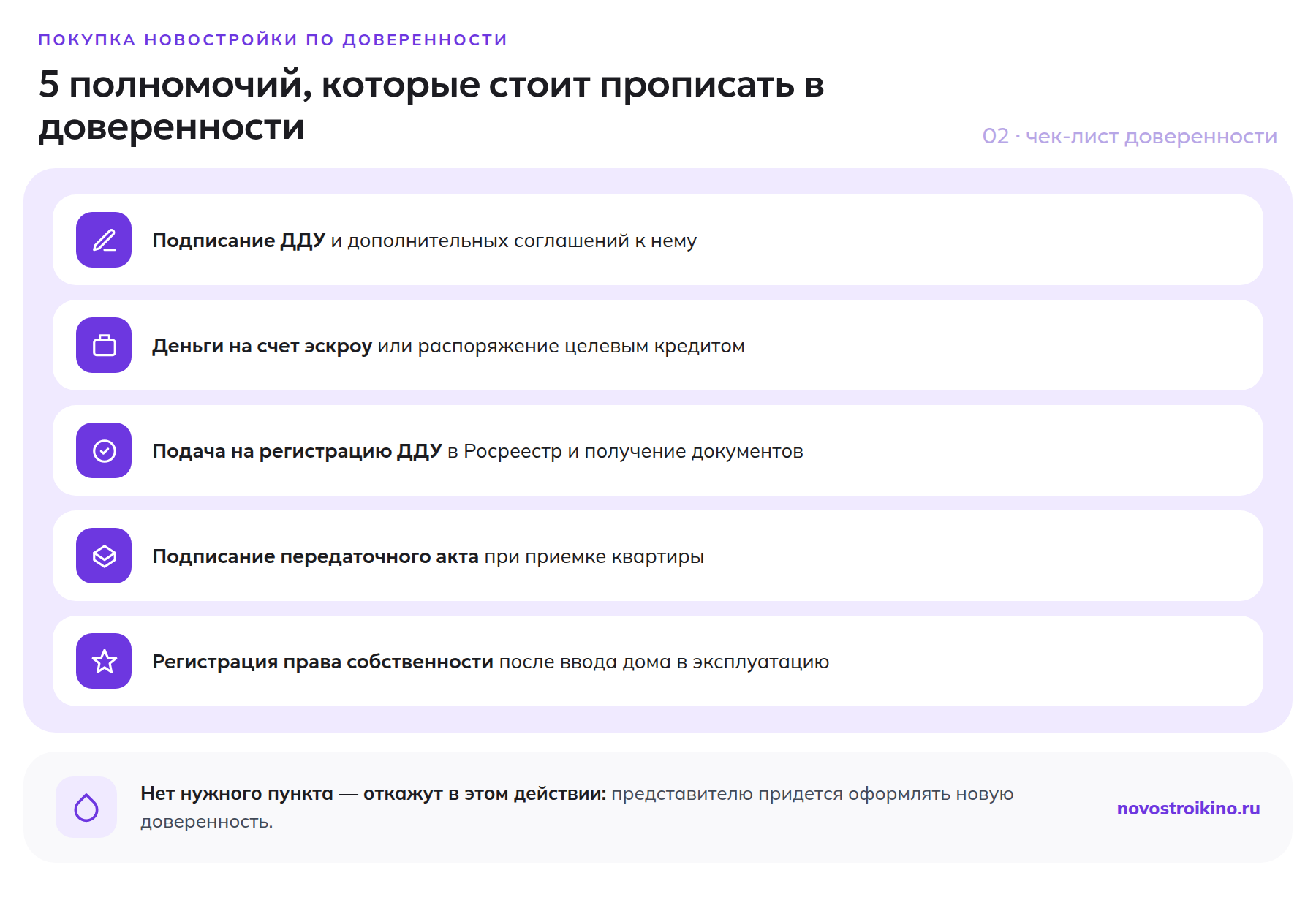 Пять полномочий, которые стоит прописать в доверенности на покупку новостройки по ДДУ