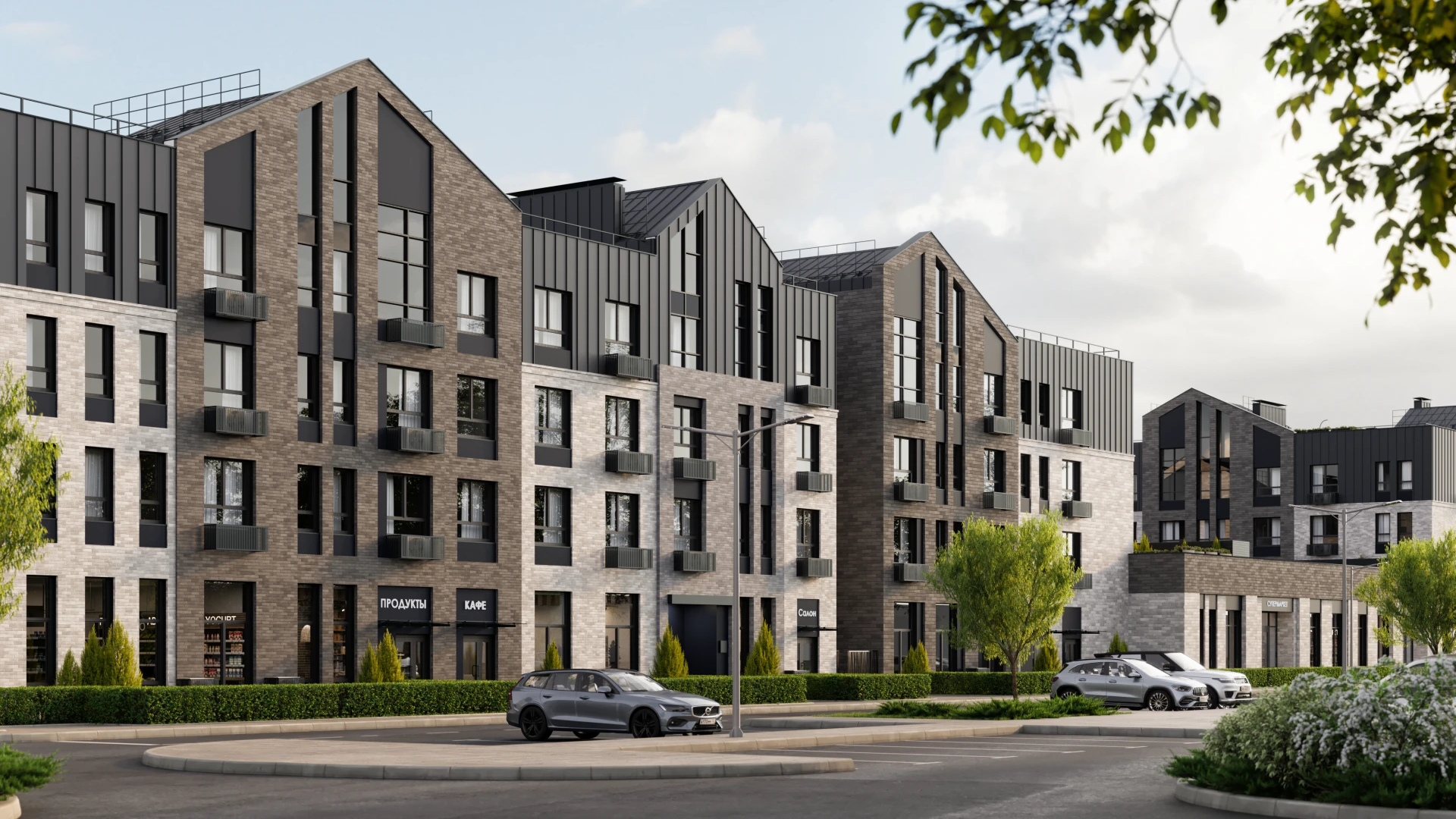 Дома-таунхаусы в коттеджном поселке