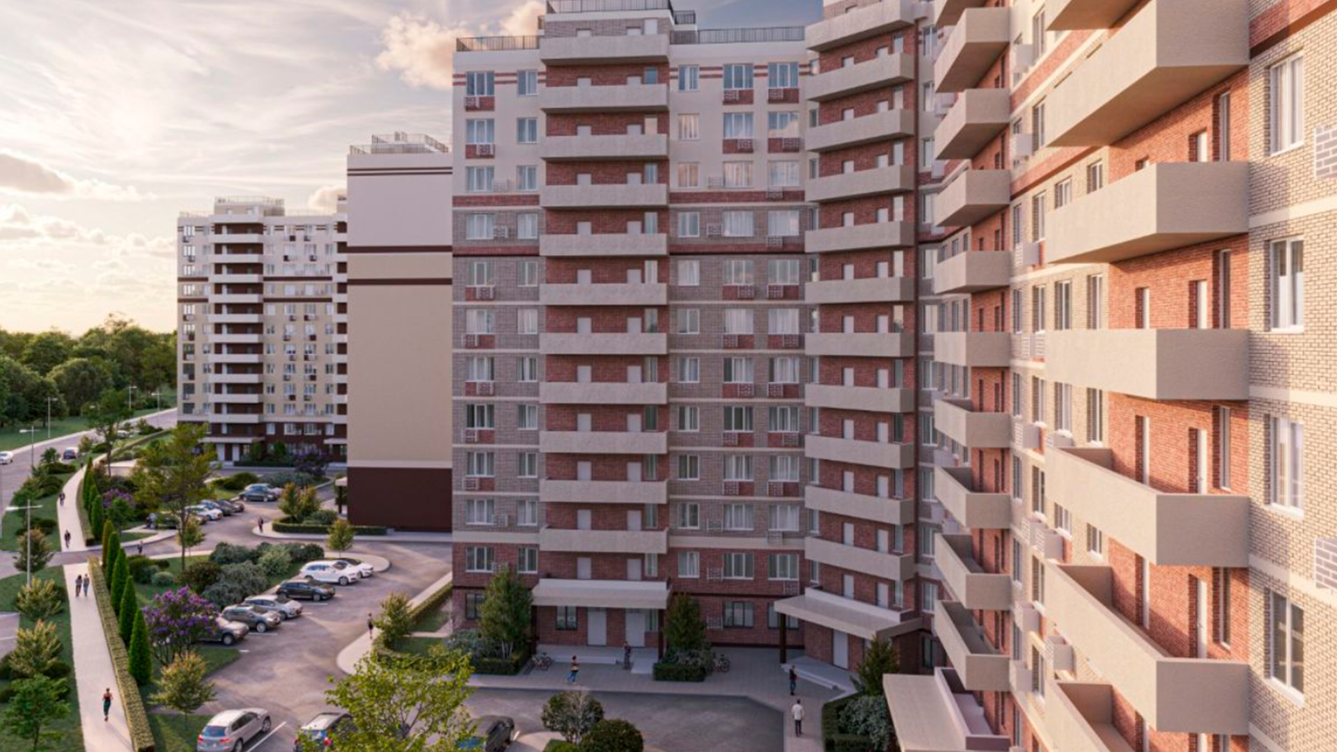 Балконы в жилом комплексе в Москве