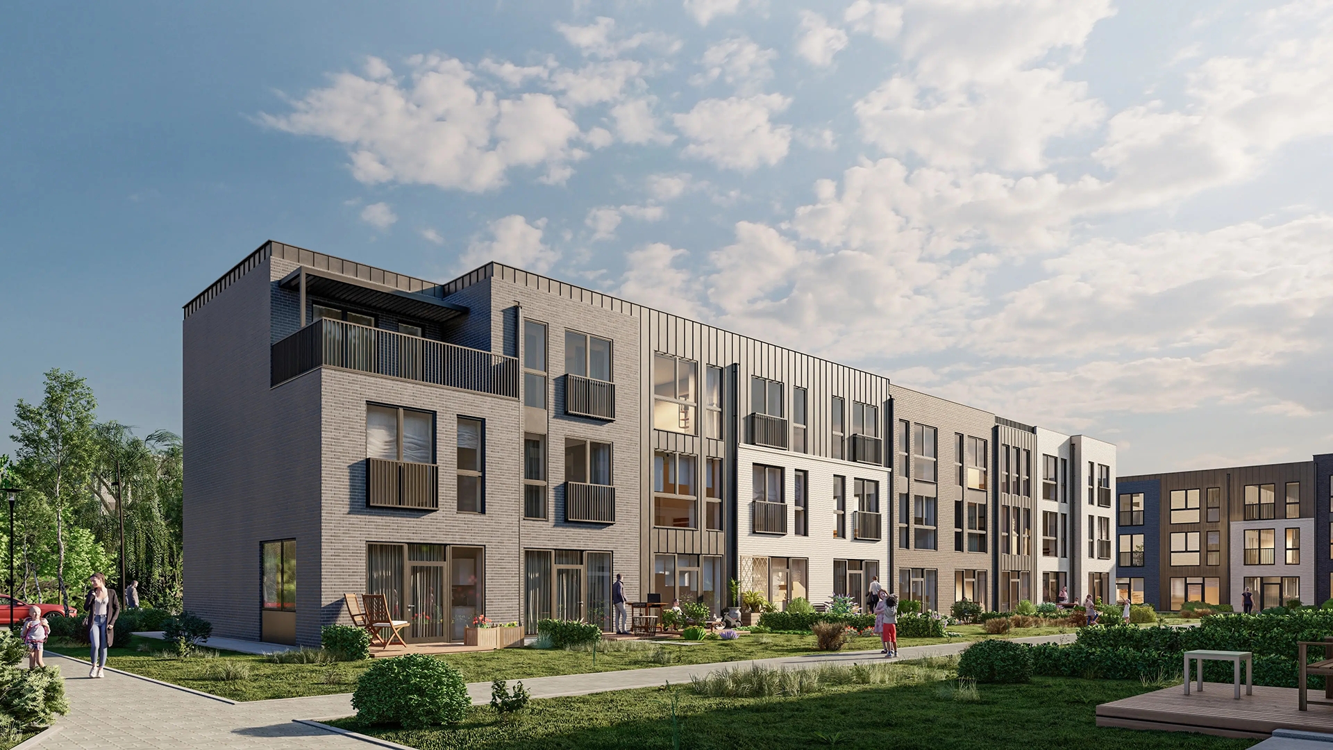 Дома-таунхаусы в коттеджном поселке комфорт-класса