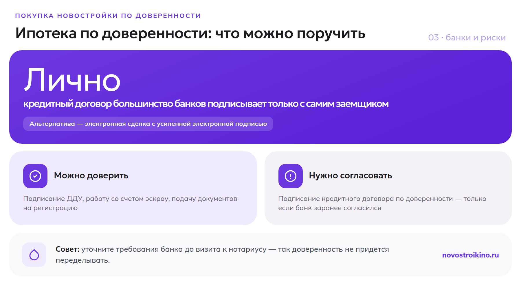 Что можно поручить представителю при ипотеке на новостройку, а что заемщик подписывает сам