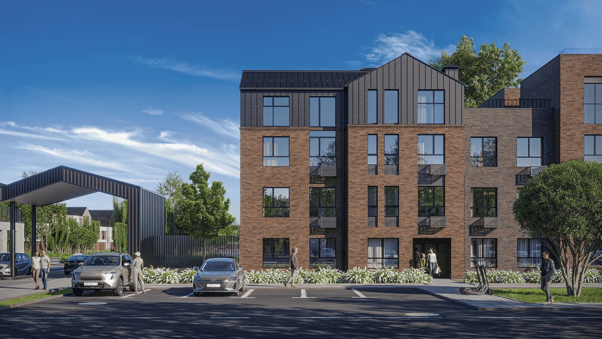 Гостевая парковка в коттеджном поселке