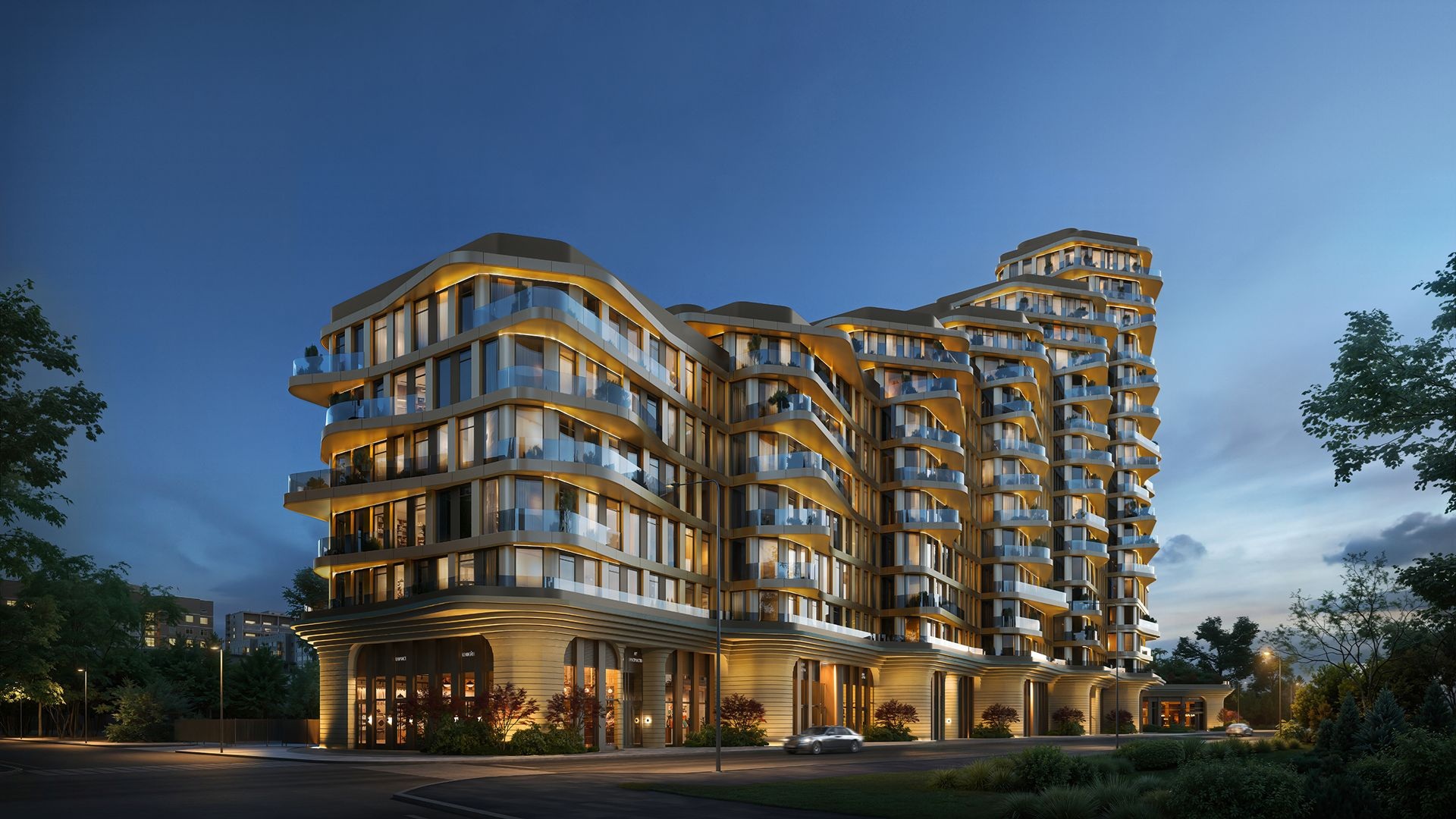 Вечерний вид комплекса