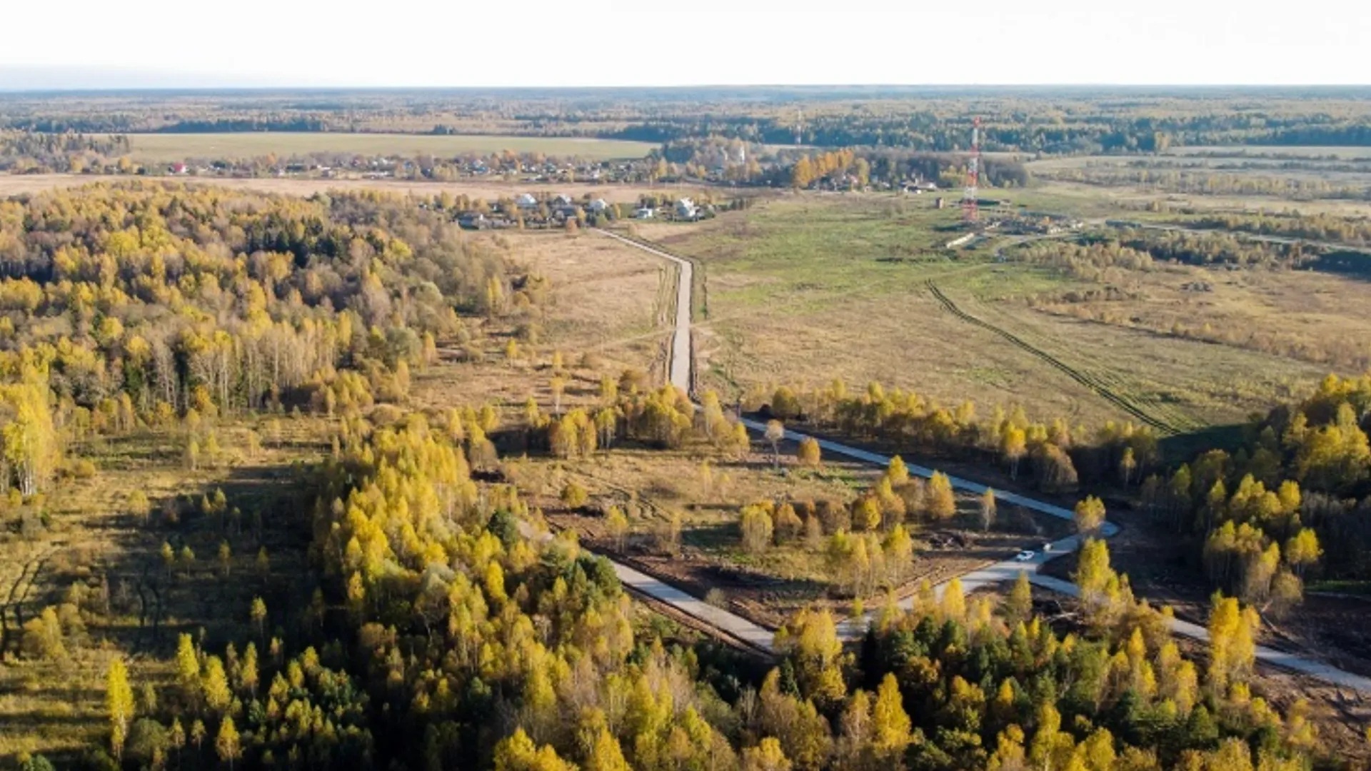 Вид сверху на поселок