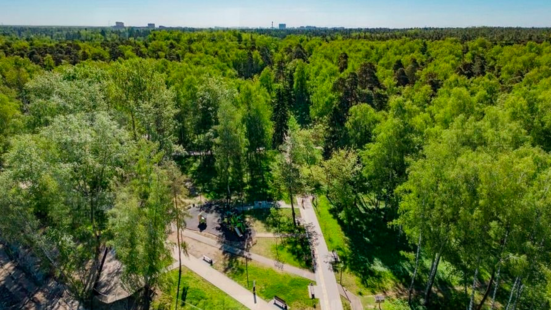 Коттеджный посёлок вид сверху