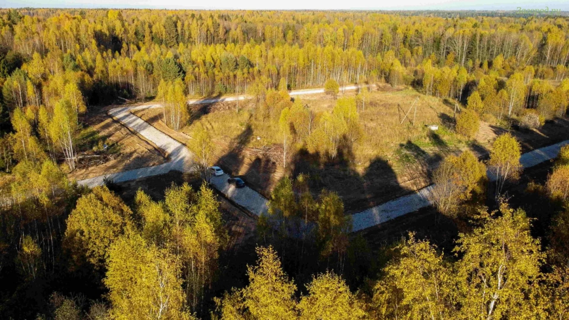 Вид сверху на поселок