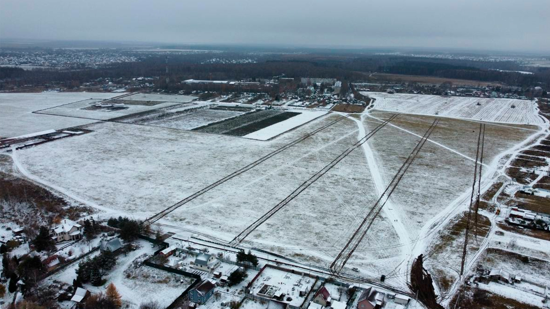 Дачный поселок вид сверху
