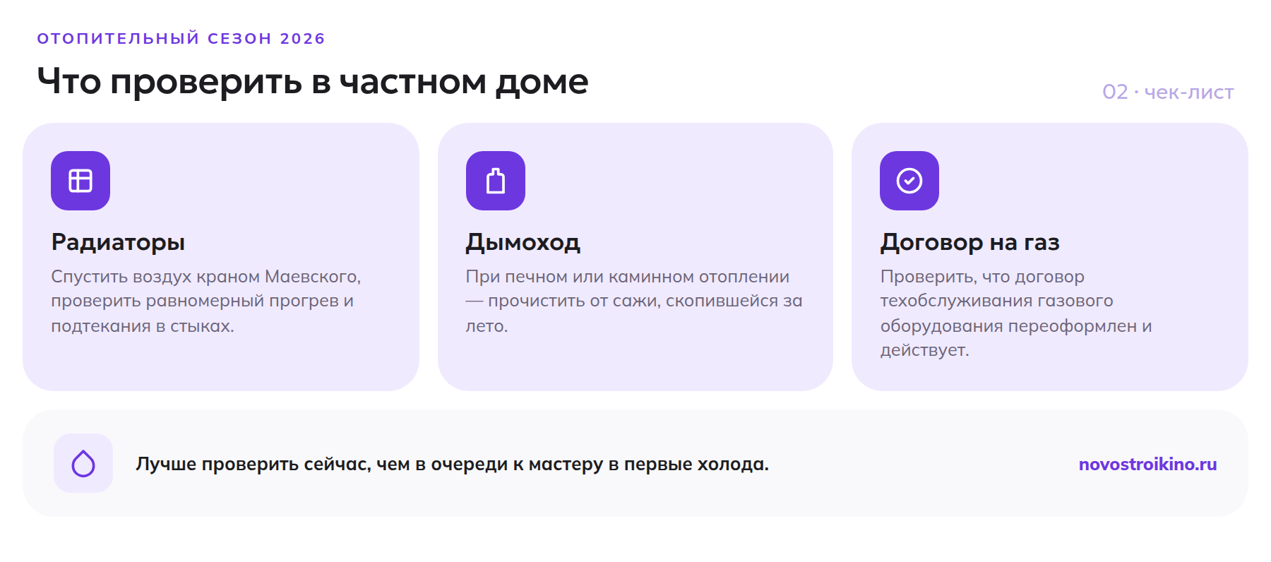 Чек-лист: что проверить в частном доме перед отопительным сезоном — радиаторы, дымоход, договор на газ