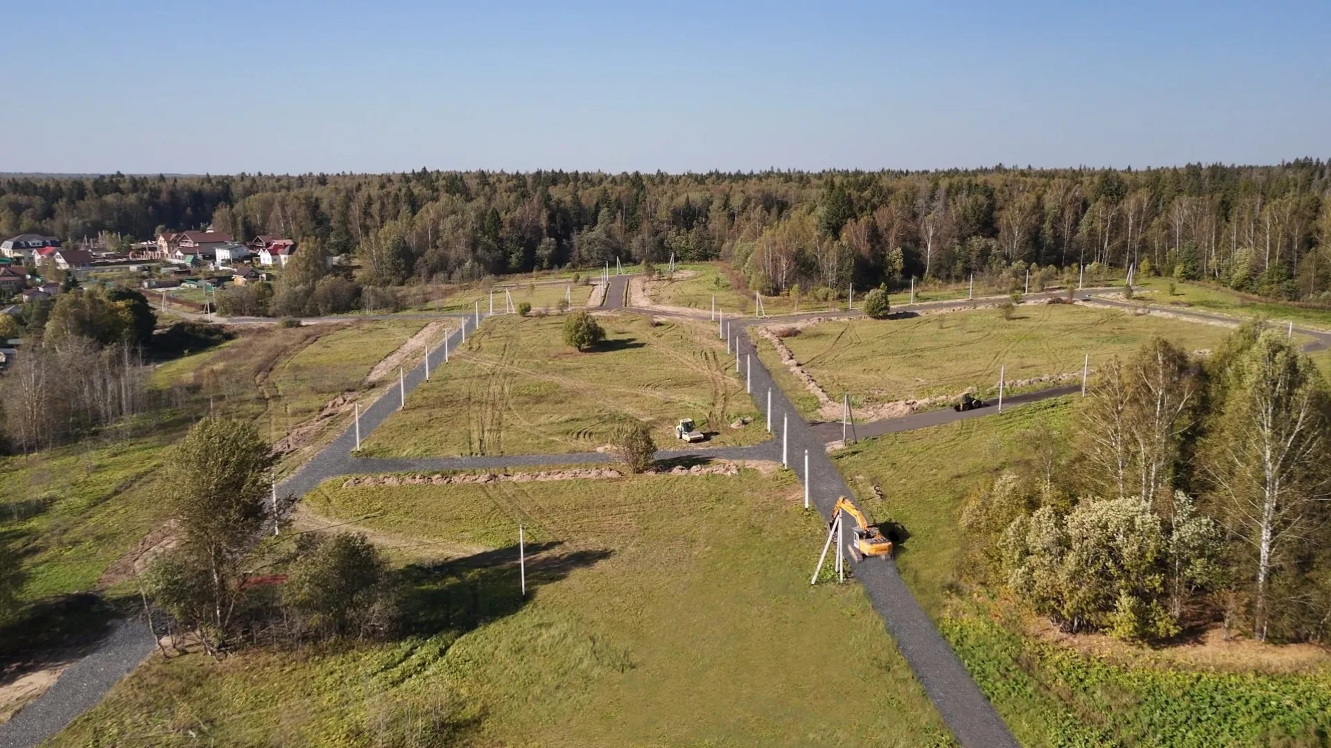 Вид сверху на участки