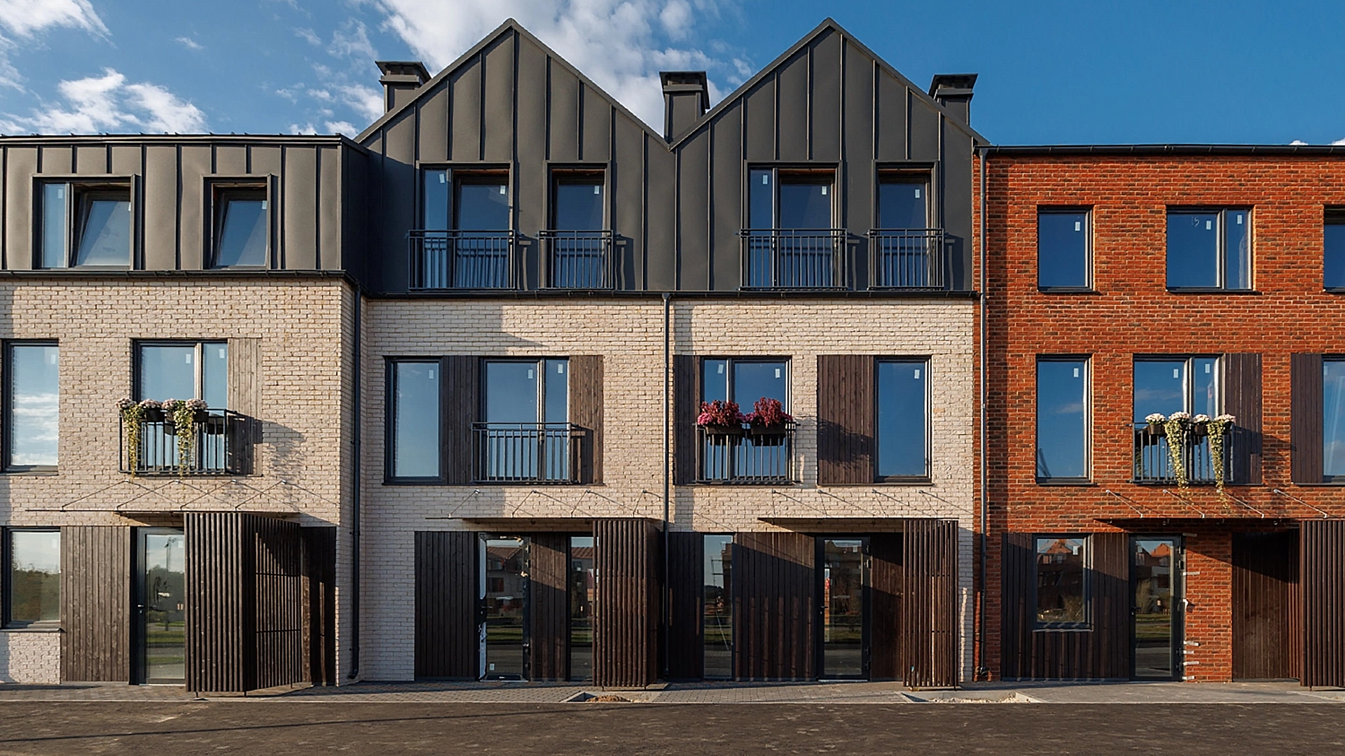 Дома-таунхаусы в коттеджном поселке