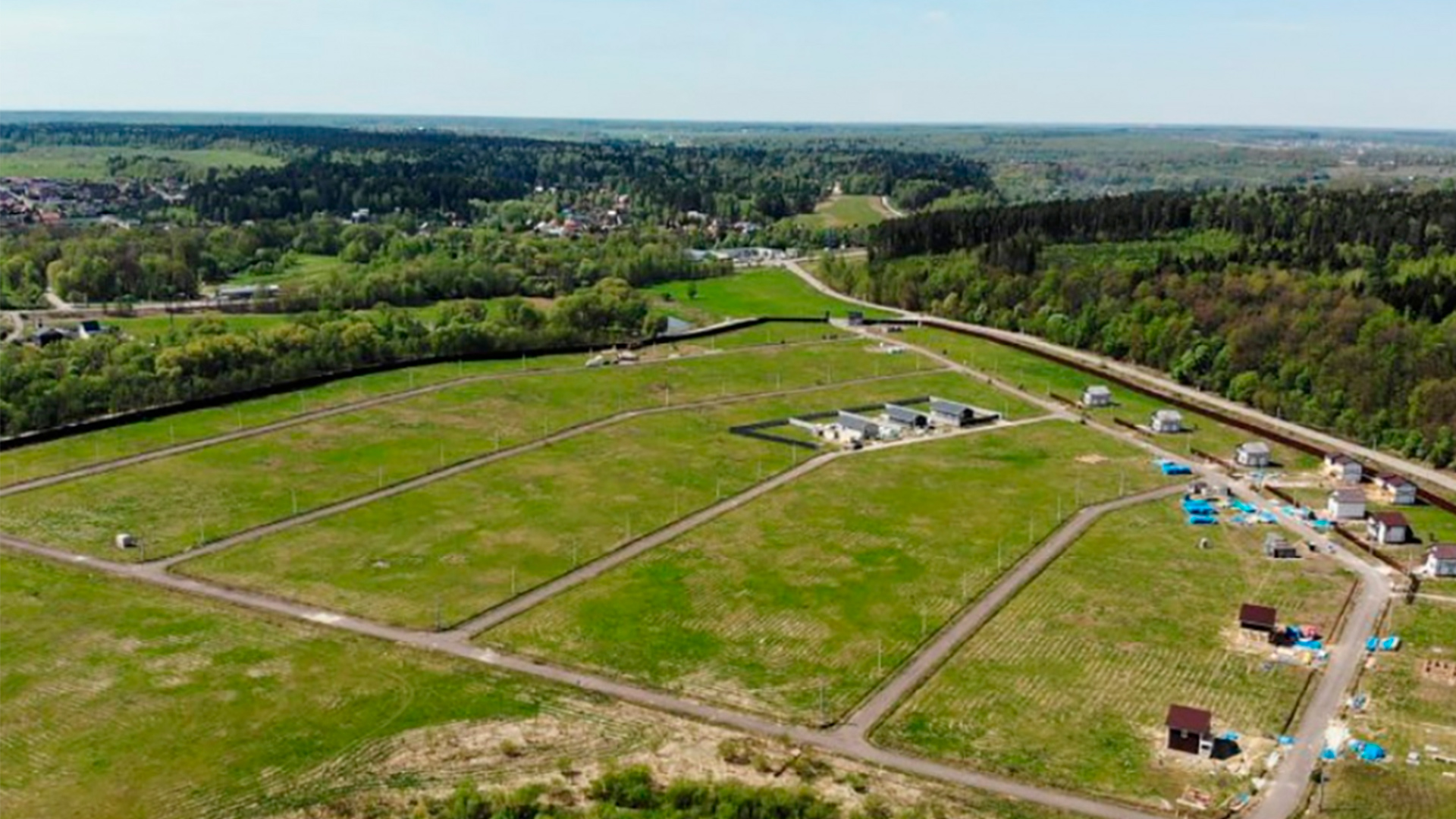 Коттеджный посёлок вид сверху