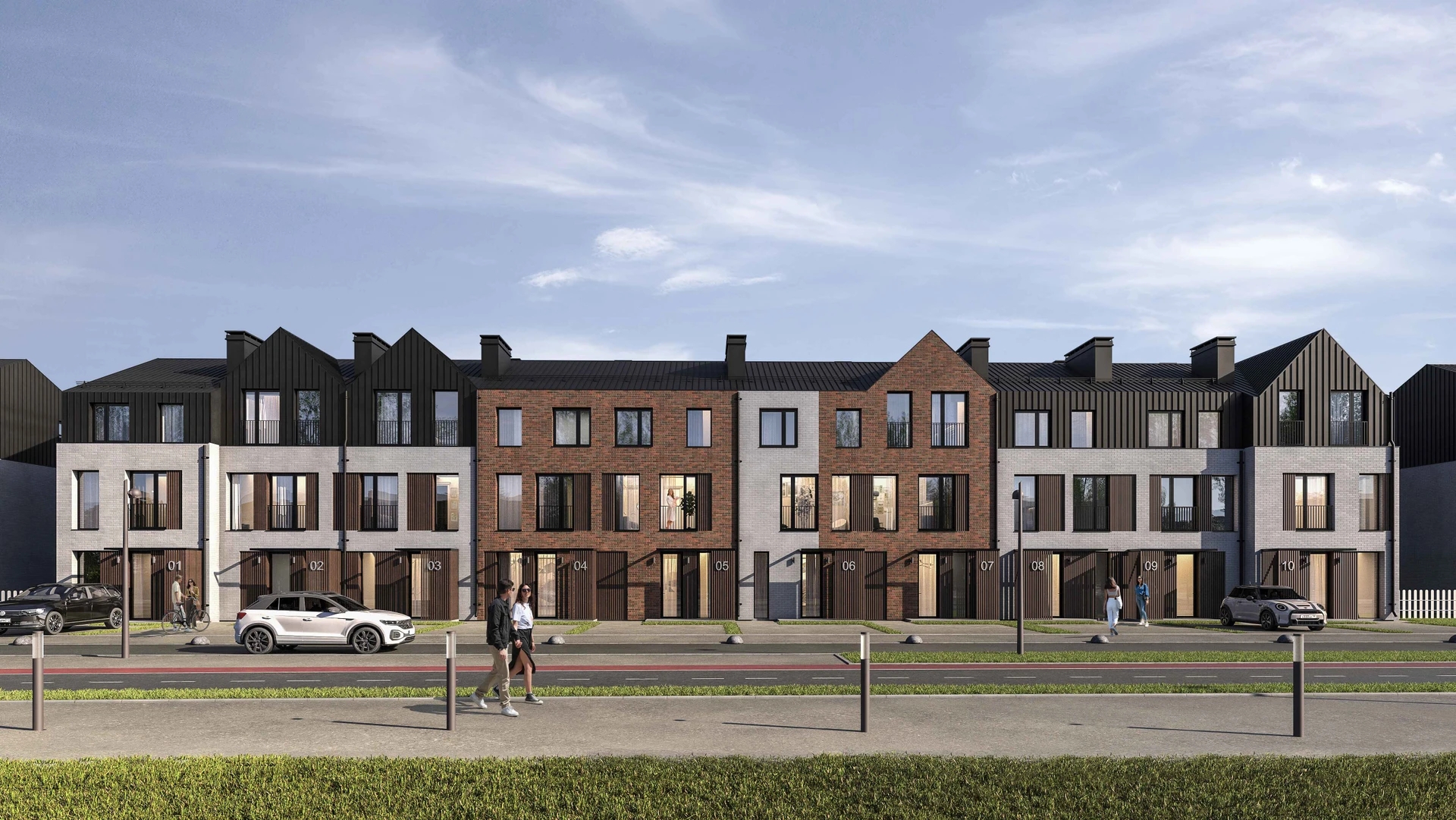 Дома-таунхаусы в коттеджном поселке