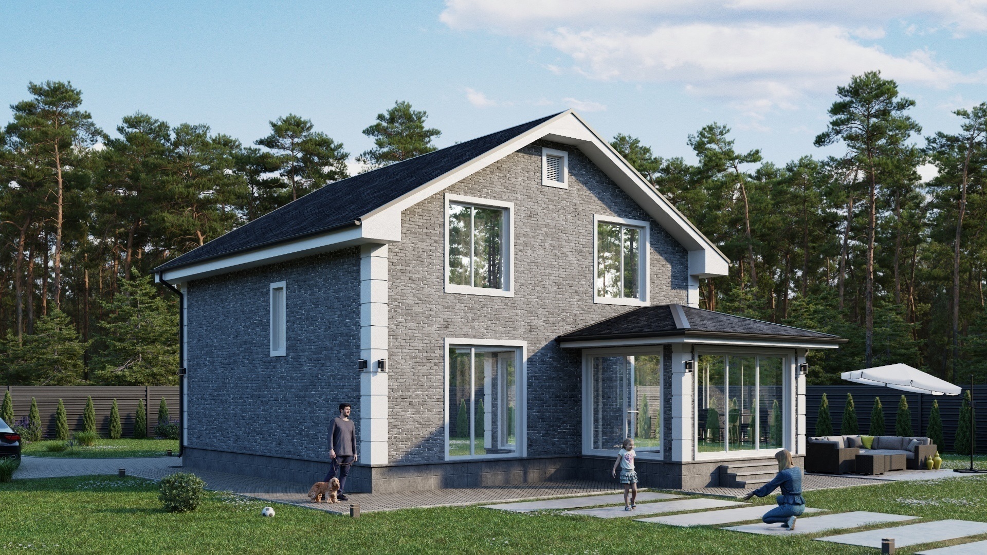 Дом с крыльцом