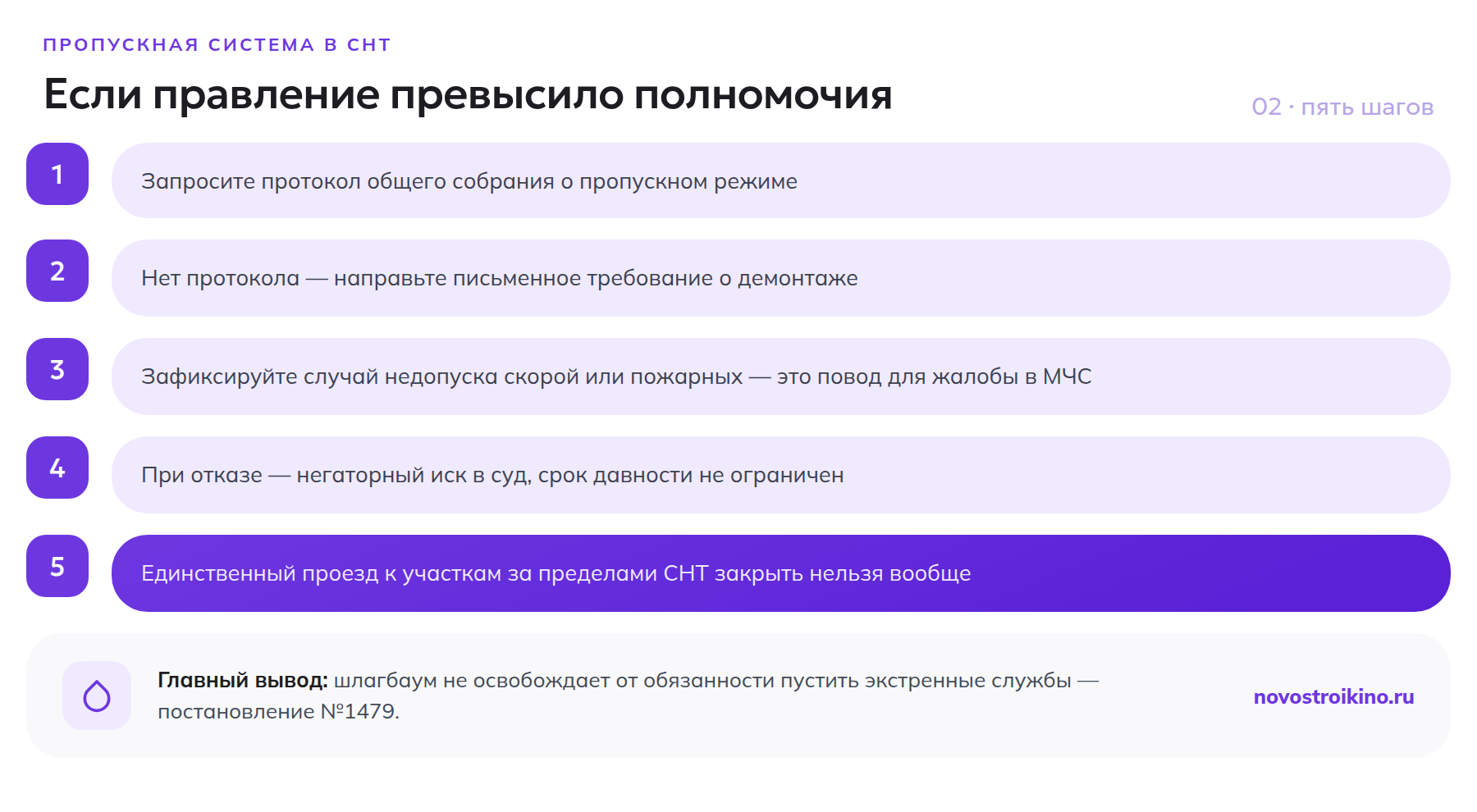 Пять шагов, если правление СНТ незаконно ограничило проезд или доступ