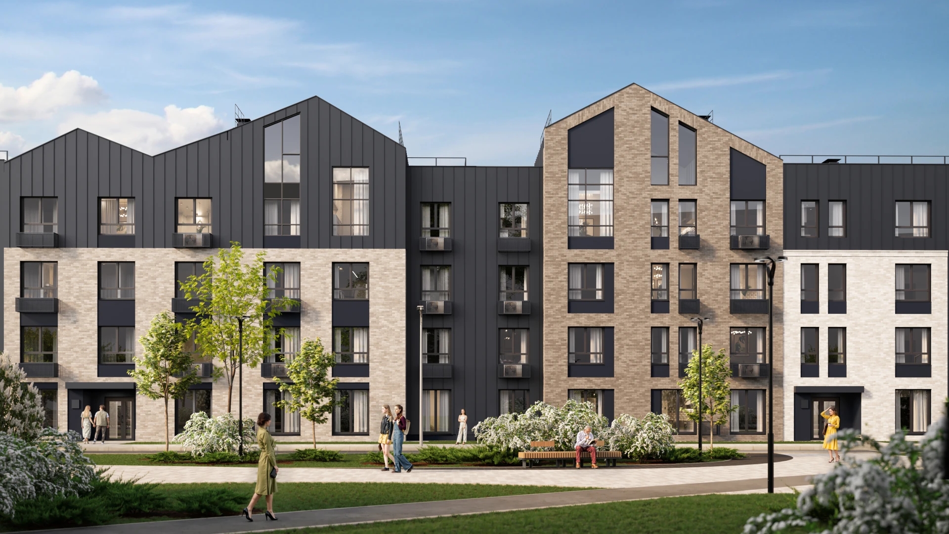 Дома-таунхаусы в коттеджном поселке