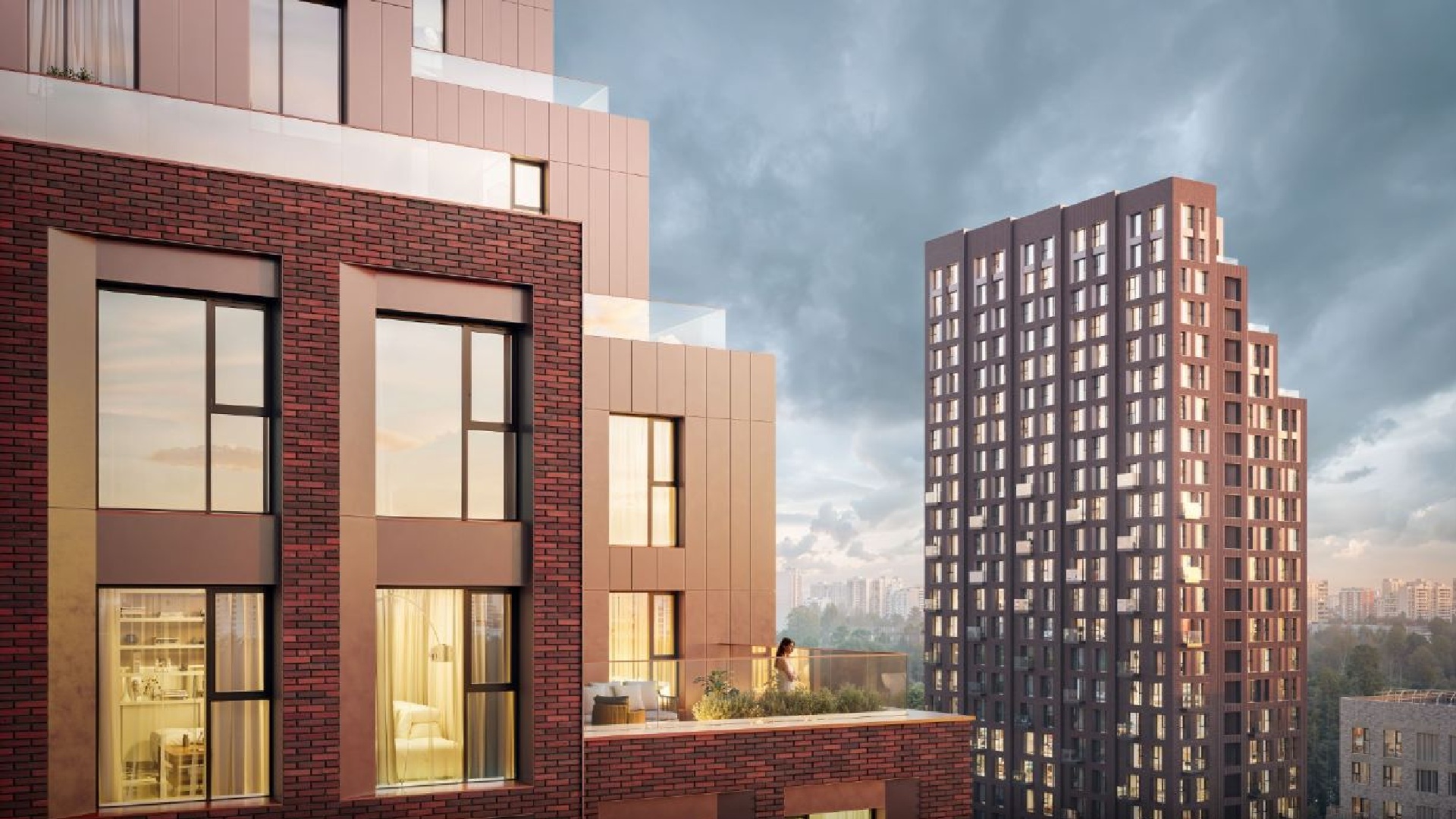 Вид на террасу ЖК