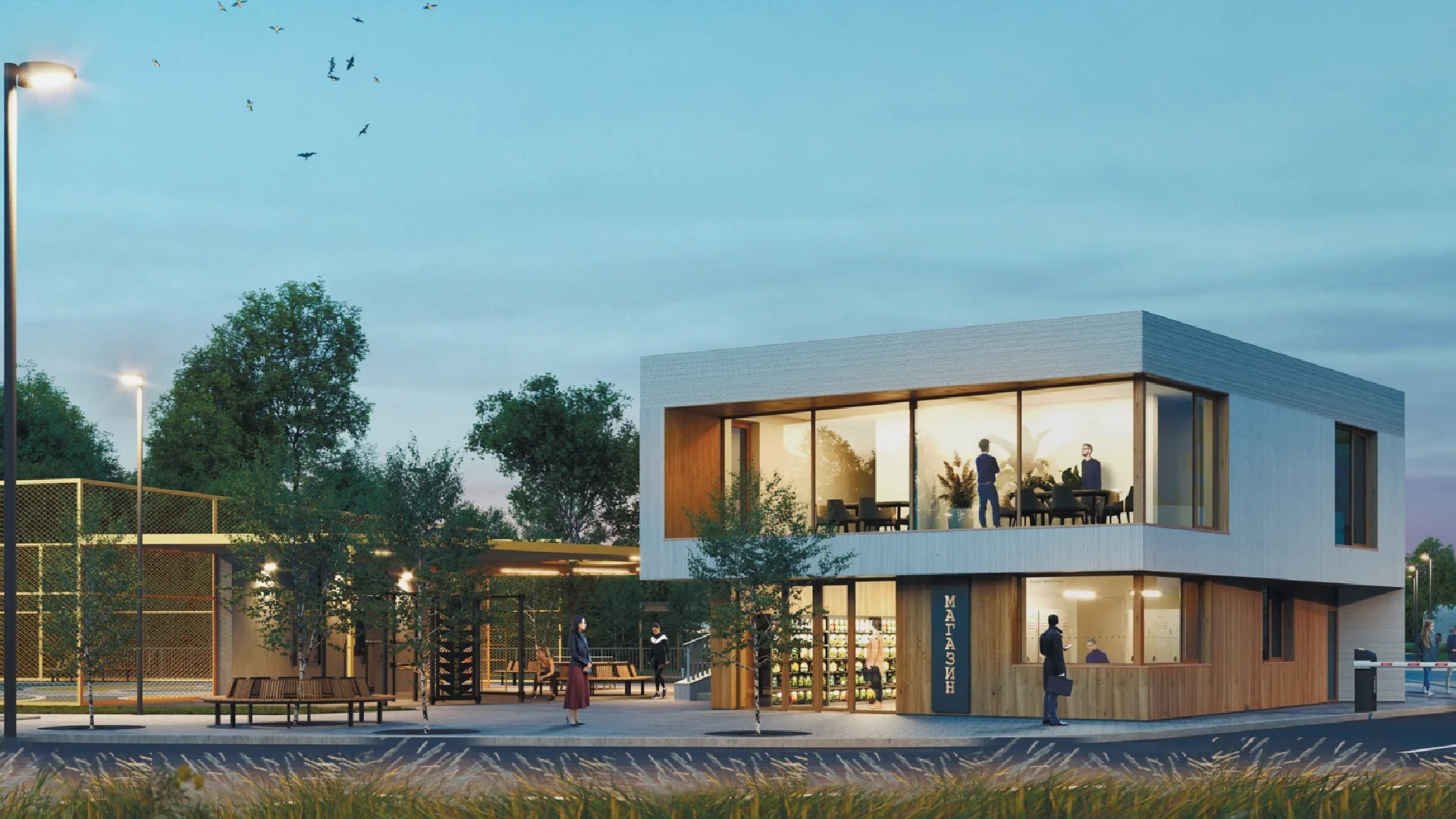 Магазин на территории поселка