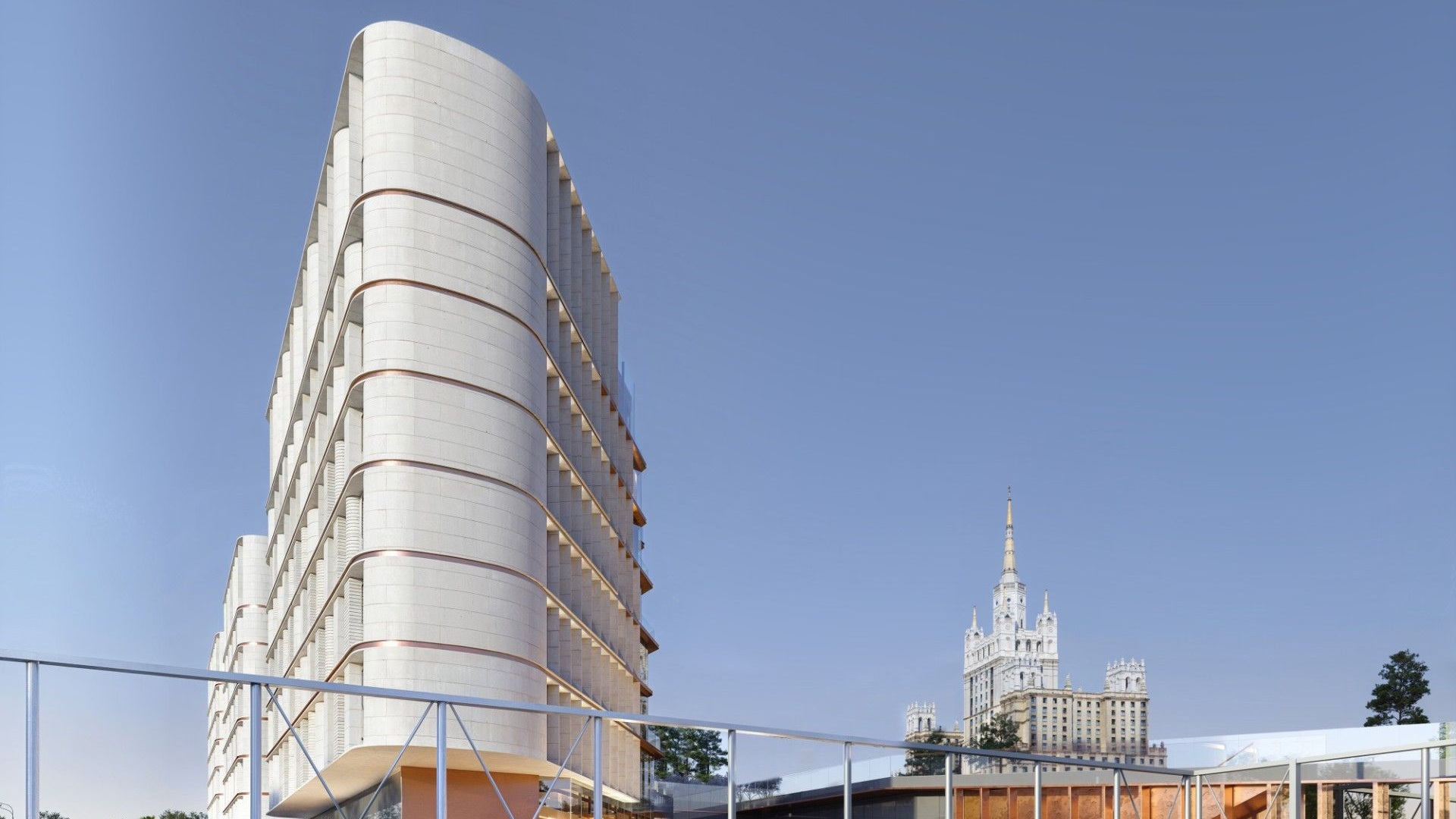 Вид сбоку на один блок ЖК