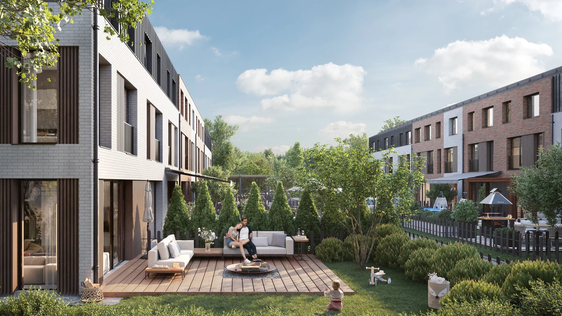 Таунхаусы в коттеджном поселке комфорт-класса