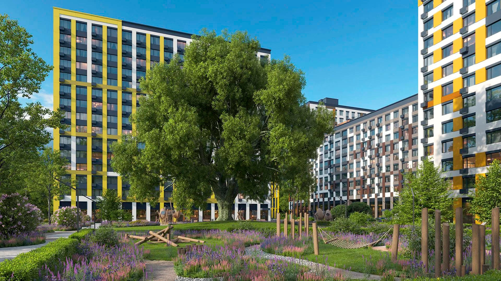 Внутренний двор ЖК в Москве