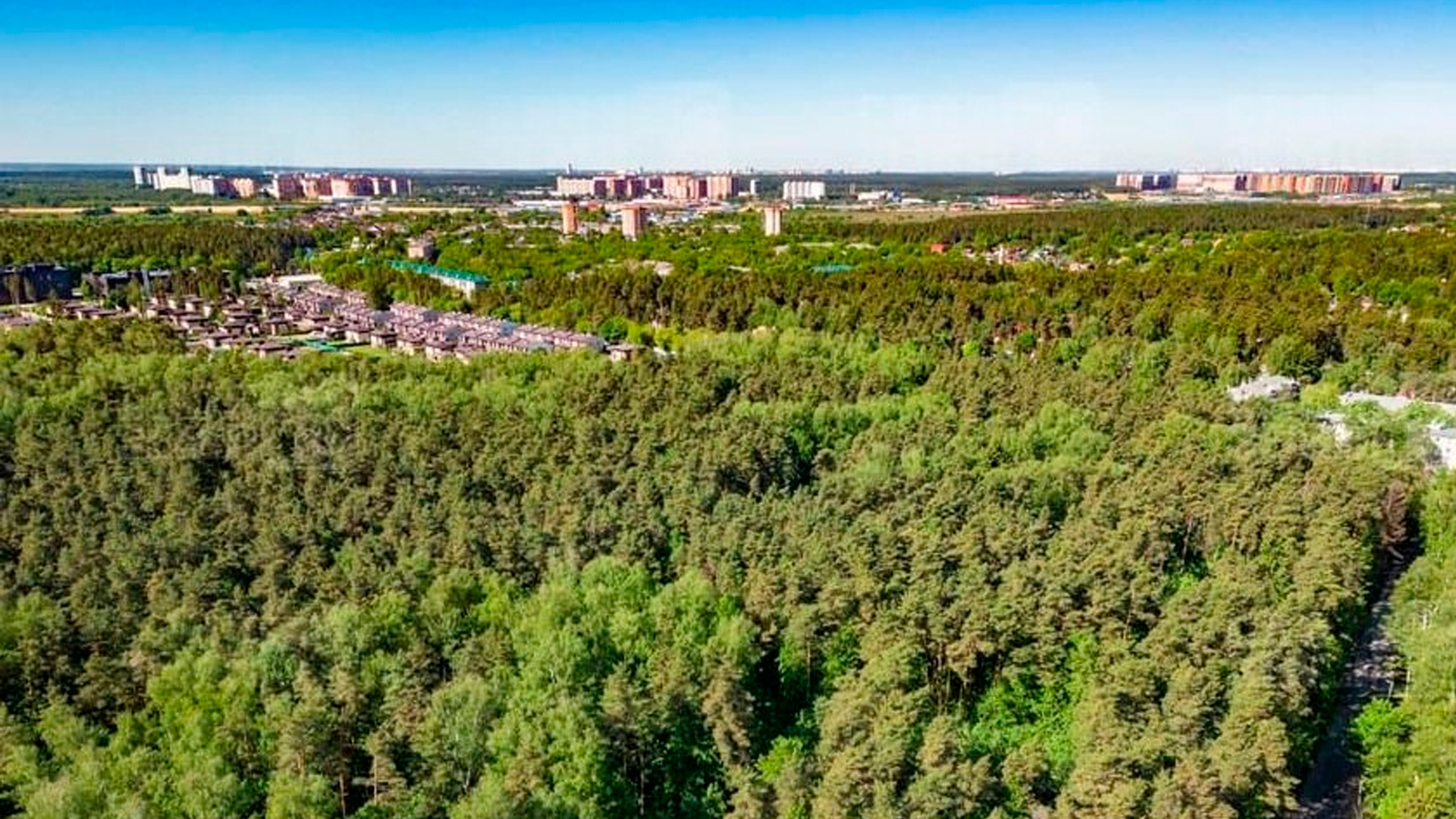 Коттеджный посёлок вид сверху