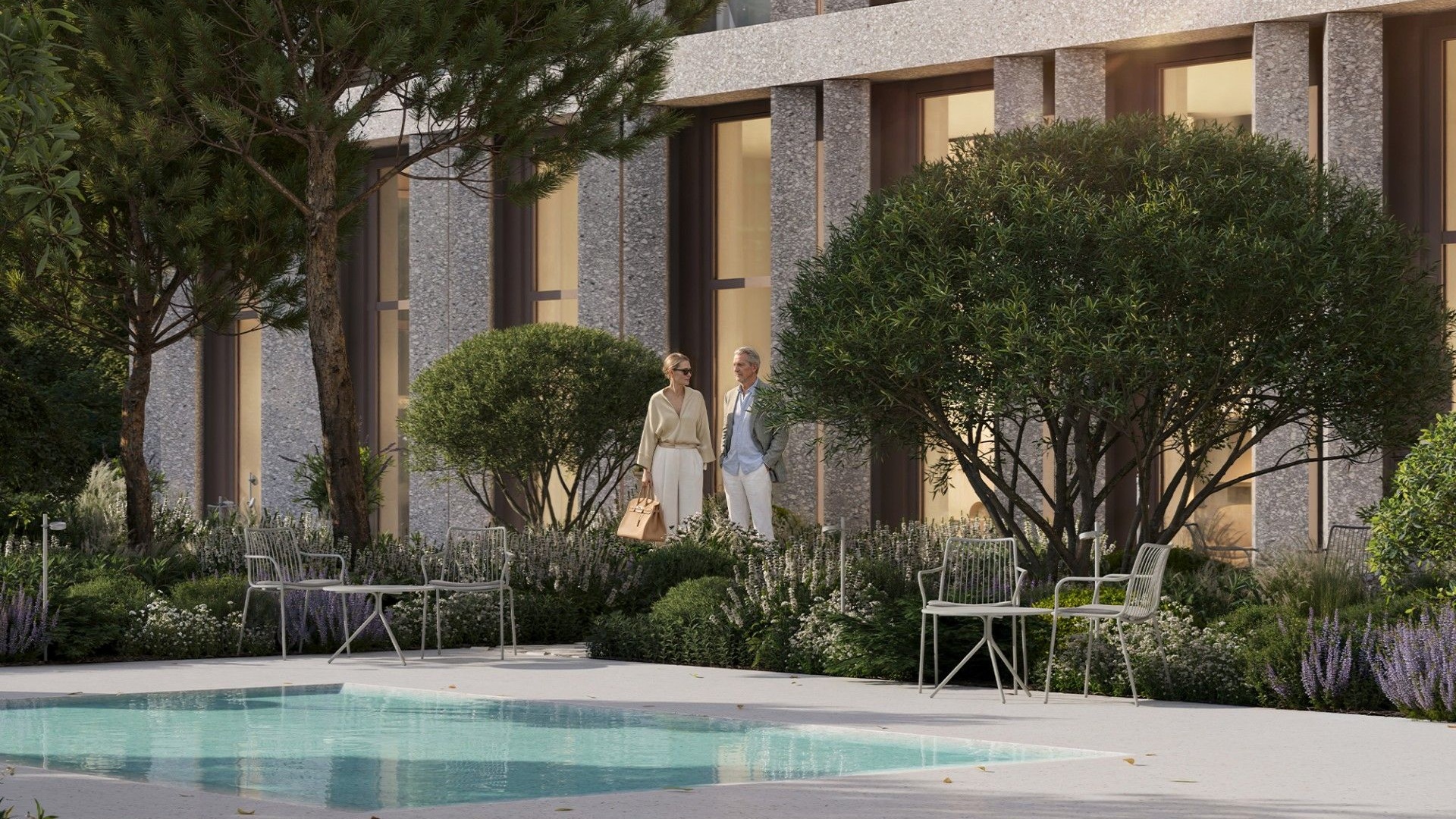 Двор с озеленением