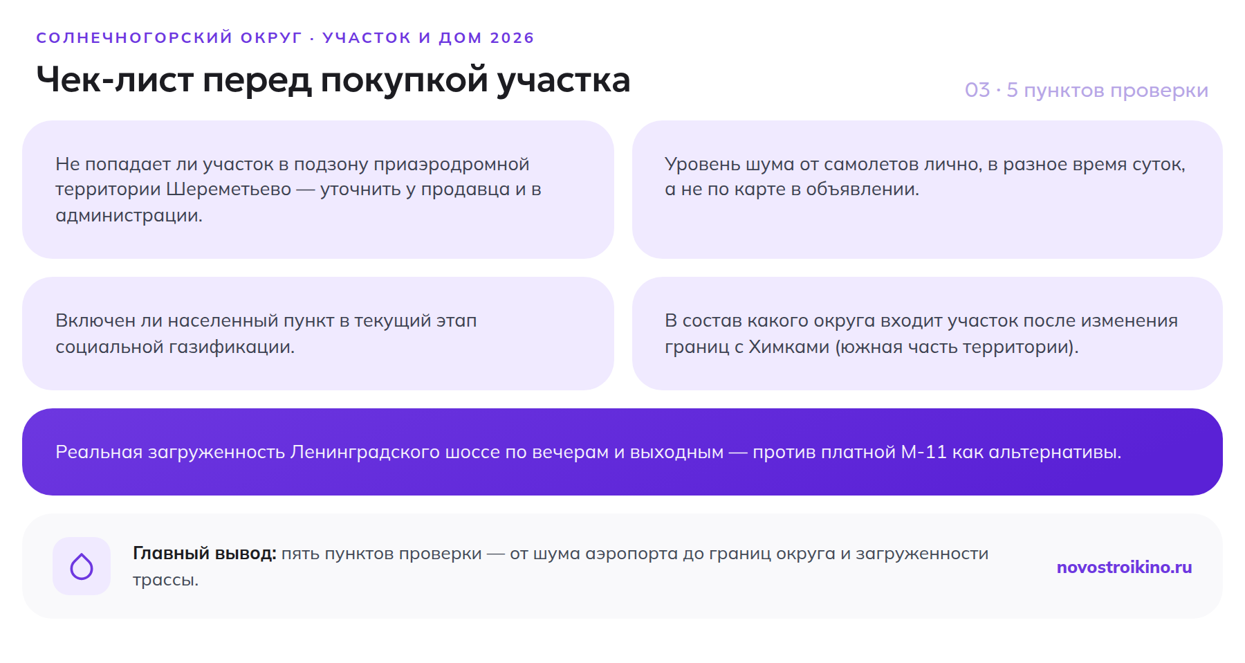 Пять пунктов проверки перед покупкой участка в Солнечногорском округе