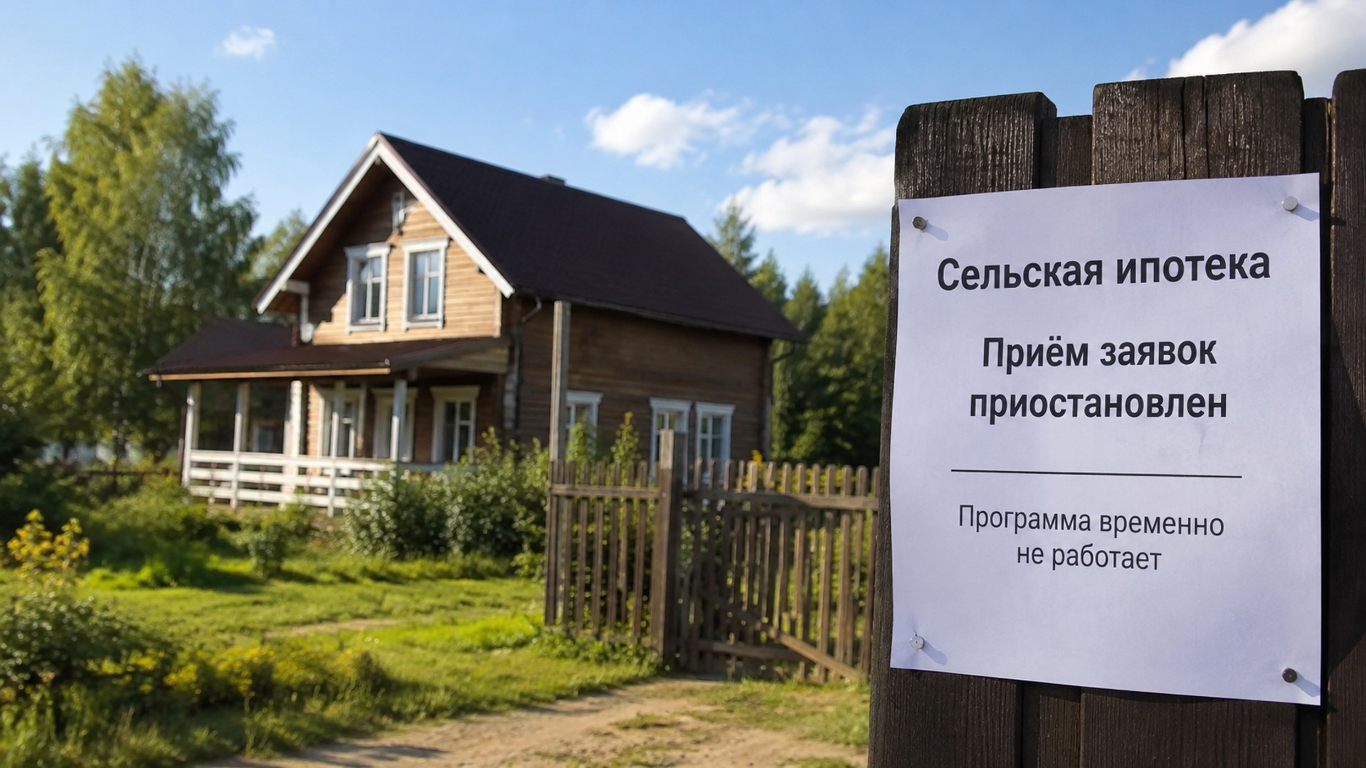 Сельская ипотека 2026: бюджет сократили на 38%, банки приостановили приём заявок