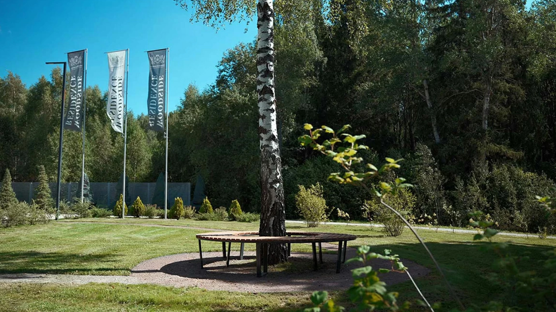 Зона отдыха в поселке