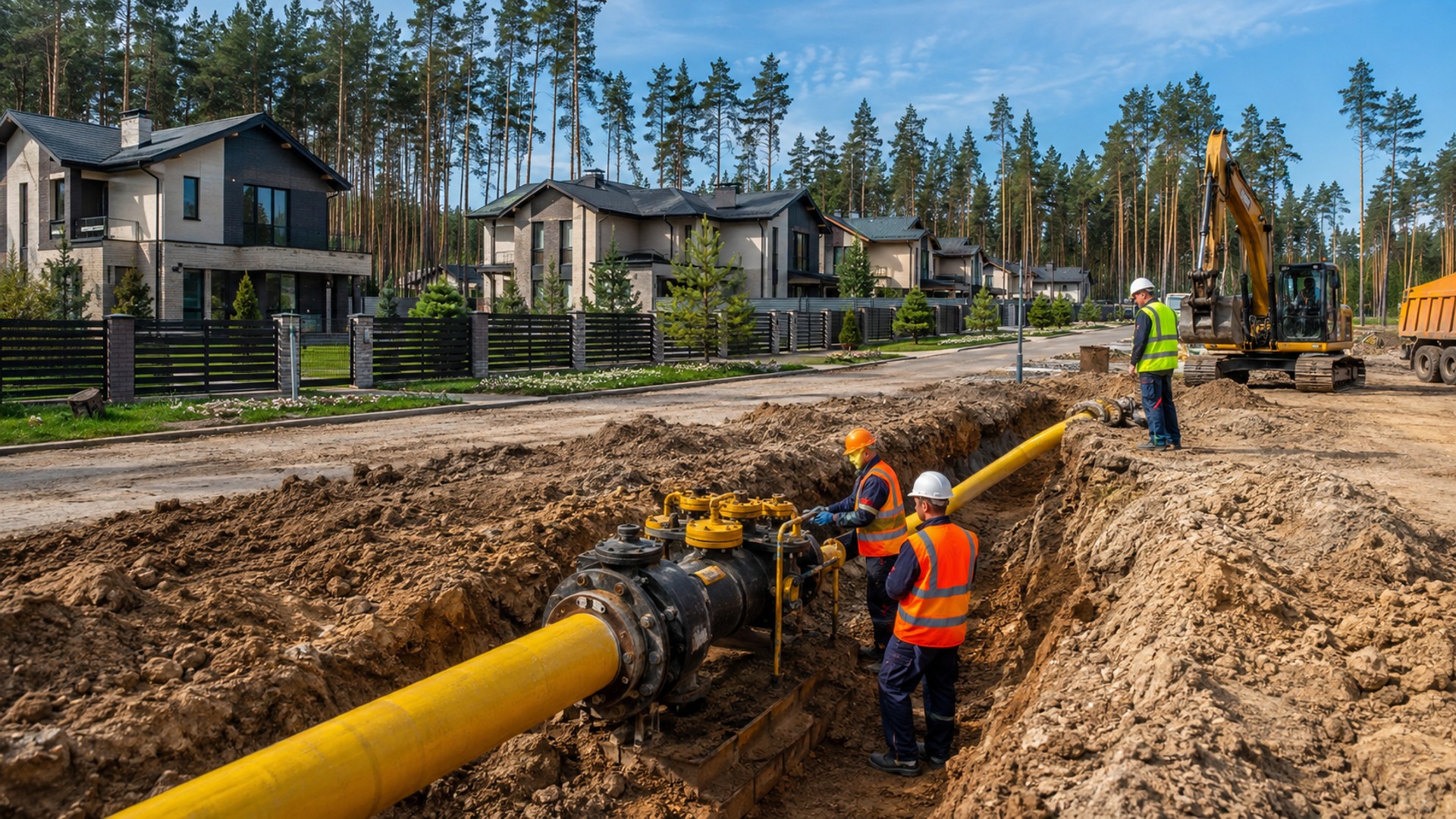 В посёлке «Богородск Форест» врезали магистральный газопровод